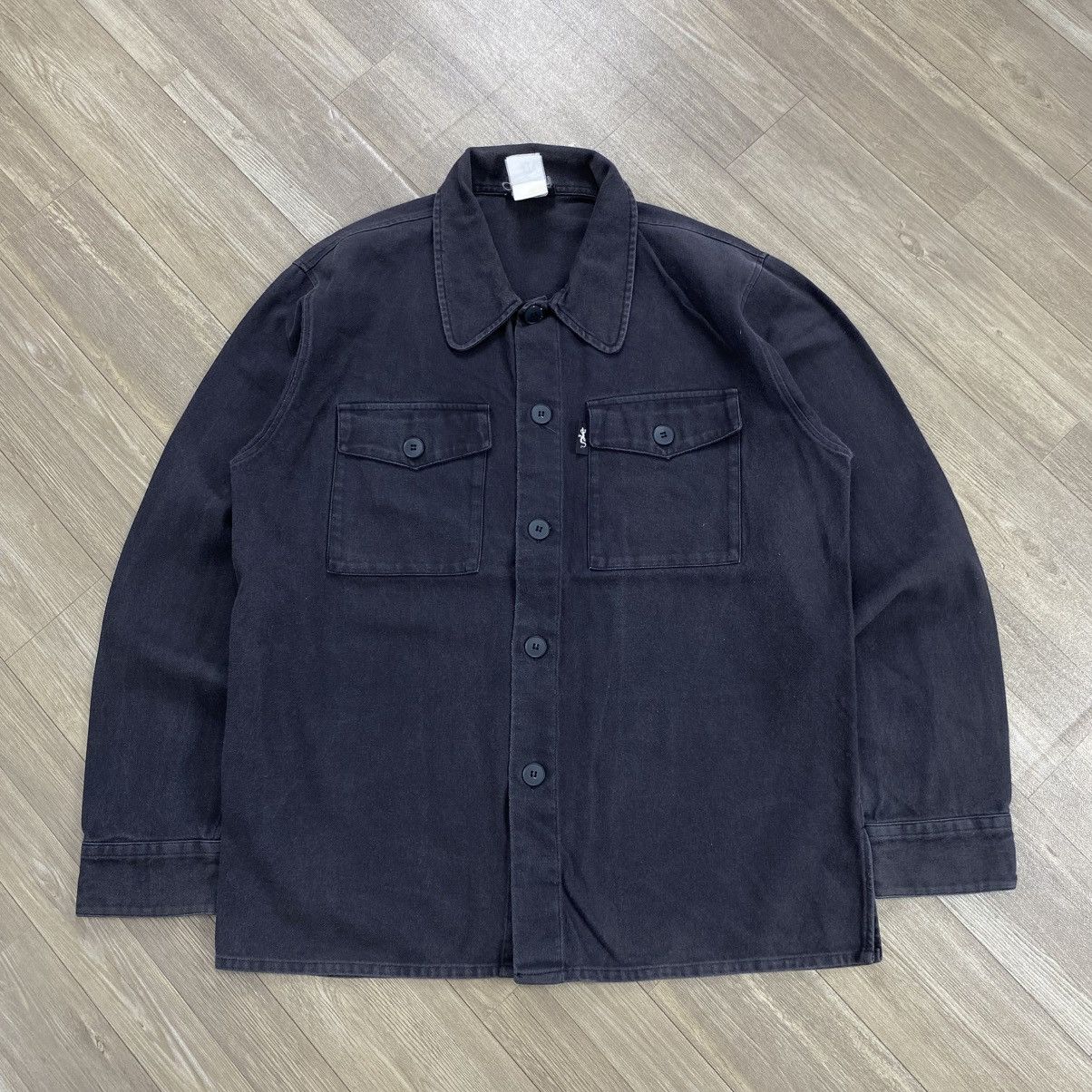 agnes b. Vintage Agnes B. Paris Military 107 Black Style Shirt Size US M / EU 48-50 / 2 - 1 Thumbnail