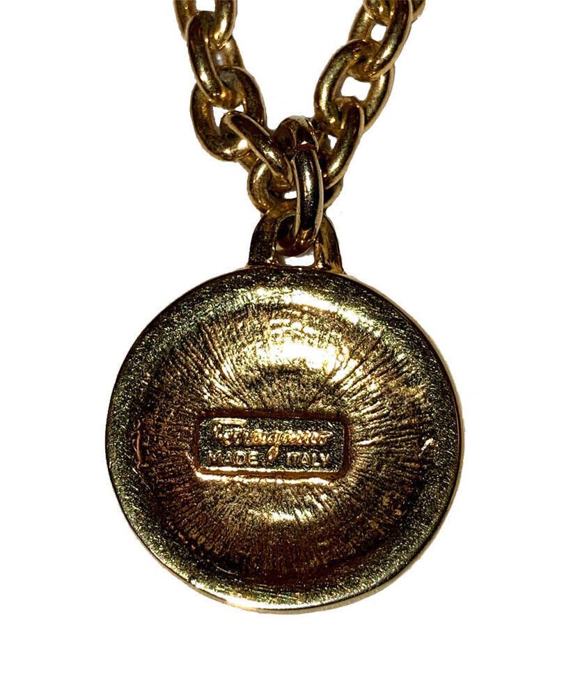 Salvatore Ferragamo Salvatore Ferragamo Orange Resin Cabochon Pendant Necklace Size ONE SIZE - 3 Thumbnail