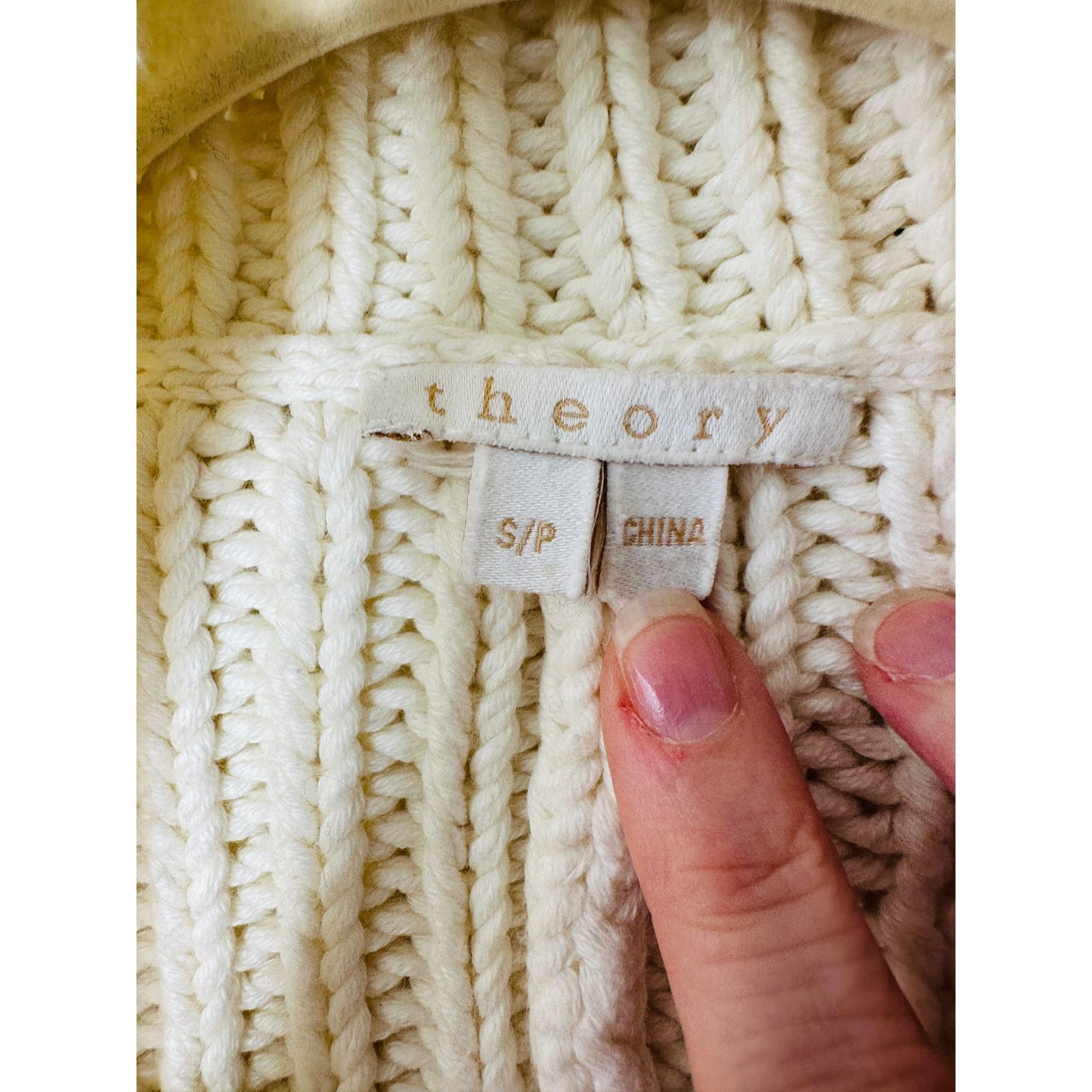 Theory Theory Ivory Cream Chunky Knit Cropped Sweater Vest Small Size S / US 4 / IT 40 - 9 Thumbnail