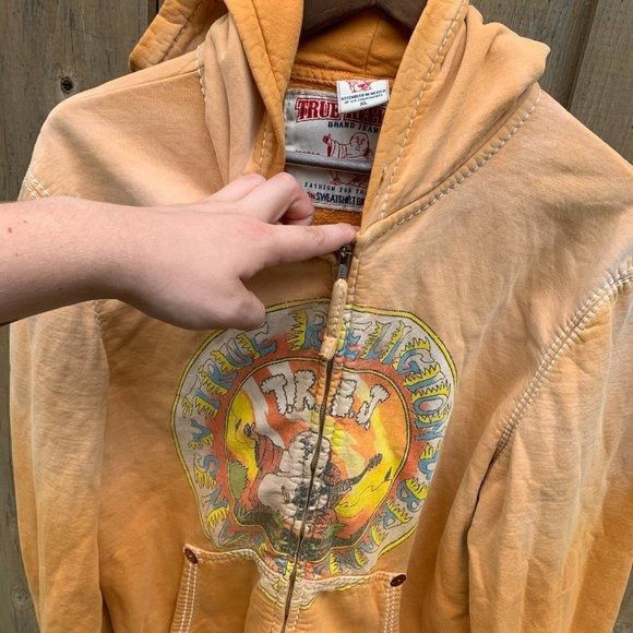 True Religion × Vintage Vintage True Religion Big Logo Sweatshirt XL 'Buddha Sunburs Size US XL / EU 56 / 4 - 2 Thumbnail