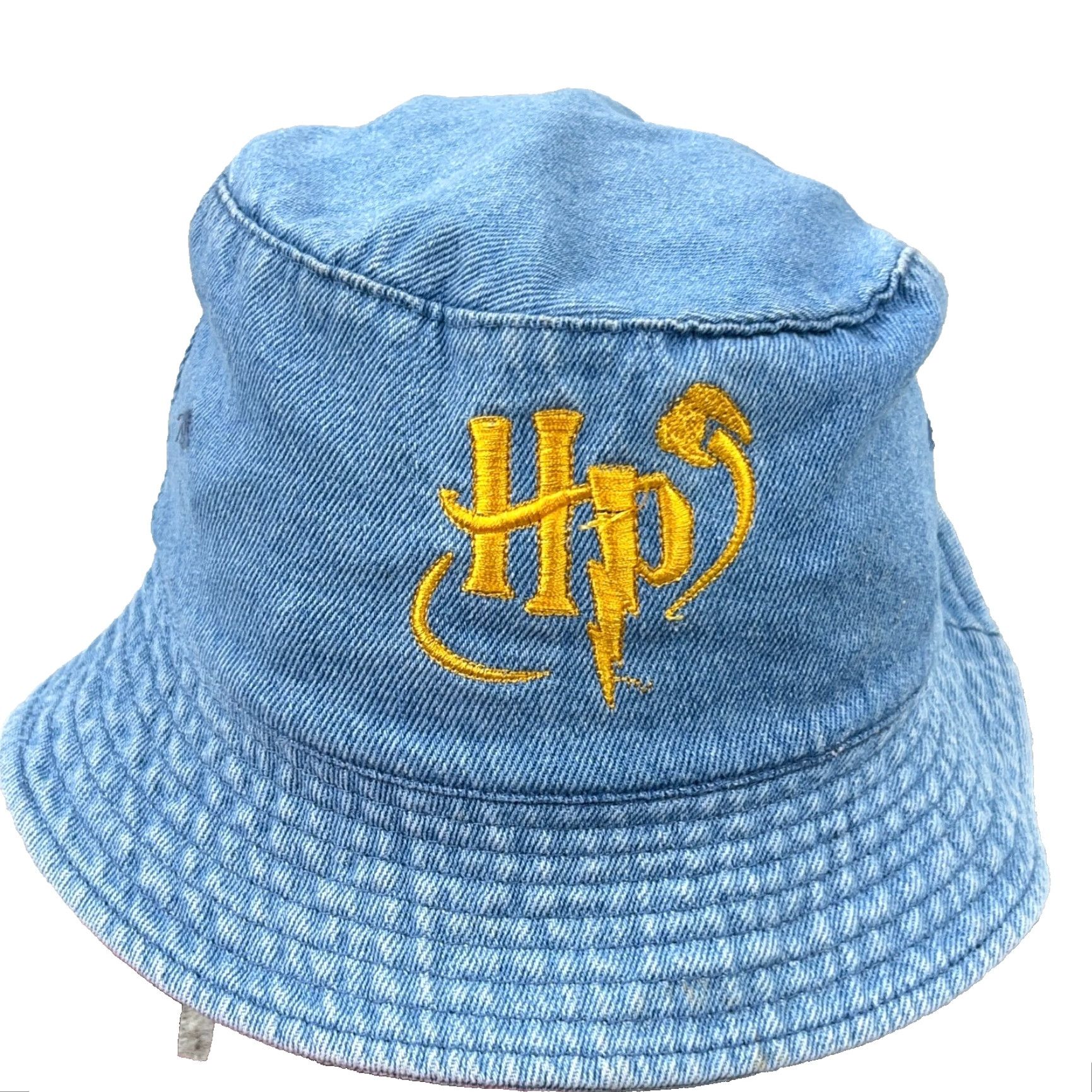 Vintage VINTAGE Harry Potter Bucket Hat Cap M Denim Blue 2001 Y2K Griffindor Mens Outdoors Retro 90s Size ONE SIZE - 2 Thumbnail
