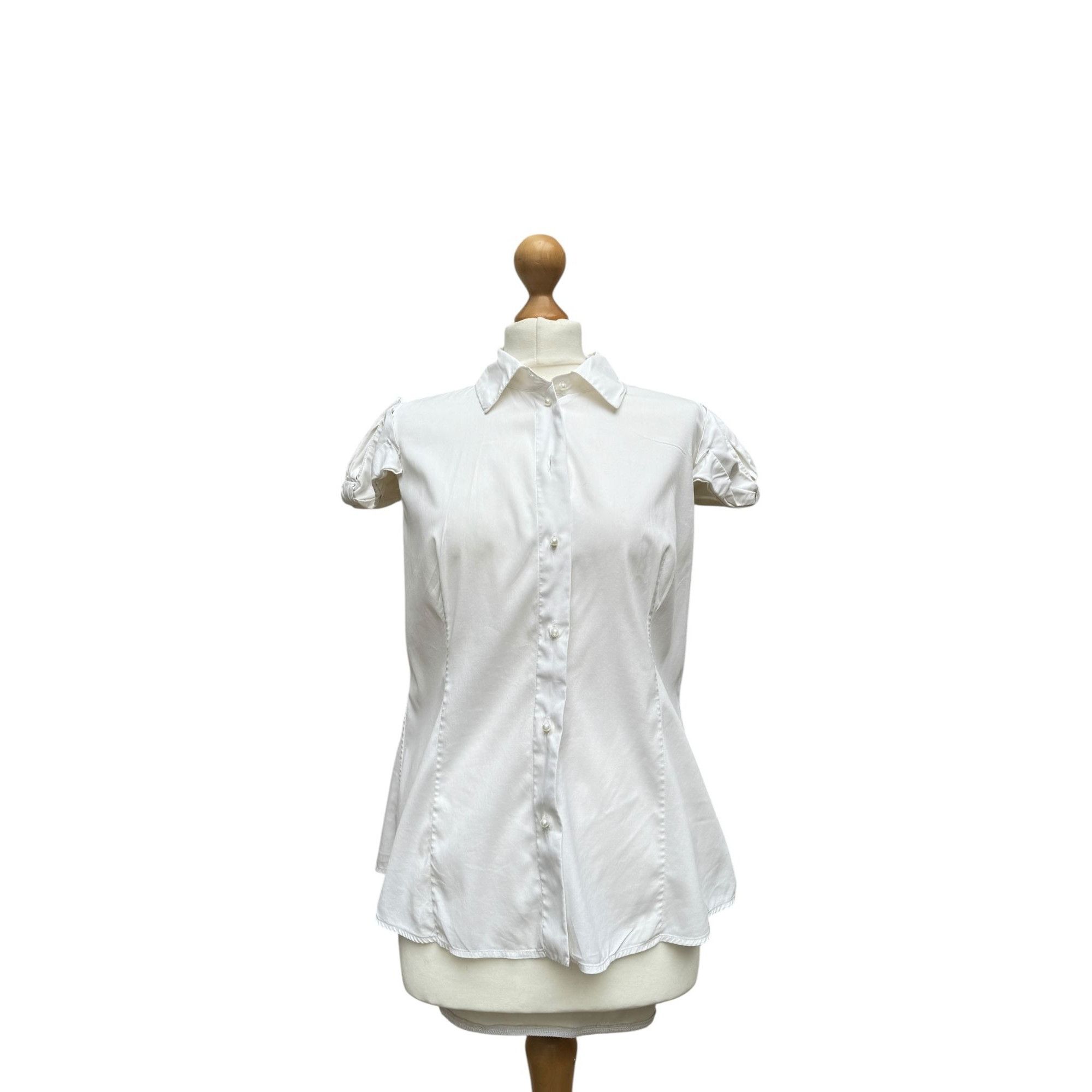 White Blouse with Puff Sleeves