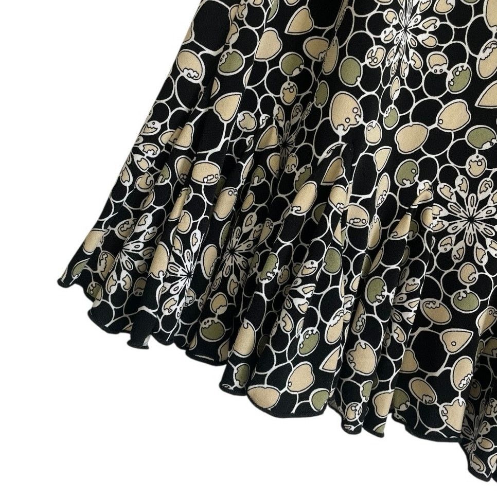 Vintage Lily Vintage Black & Green Midi Skirt Size 28" / US 6 / IT 42 - 3 Thumbnail