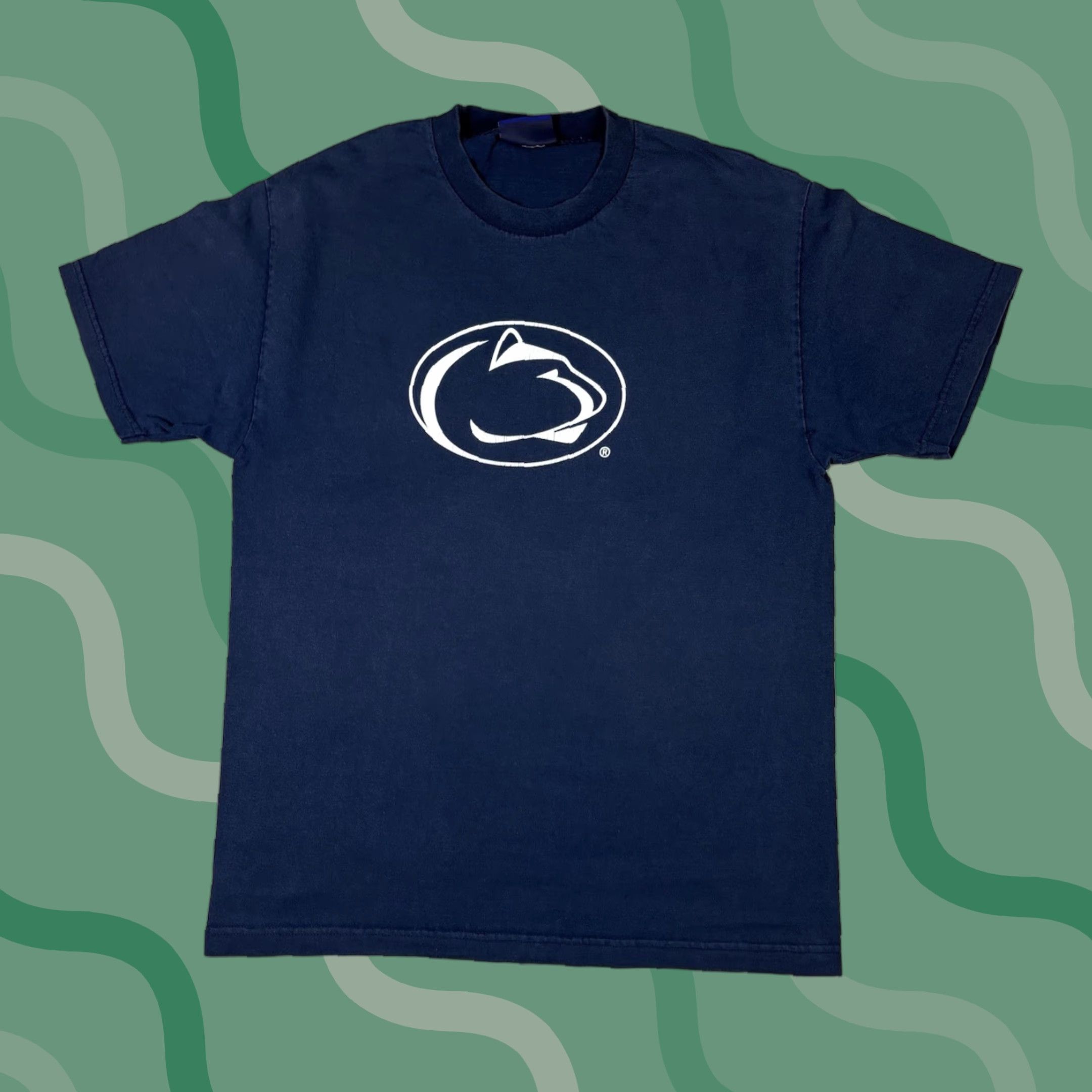 Penn VINTAGE Penn State Nittany Lions T Shirt Navy Blue 90s XL Men Crew Neck Short Sleeve Cotton Size US XL / EU 56 / 4 - 1 Thumbnail