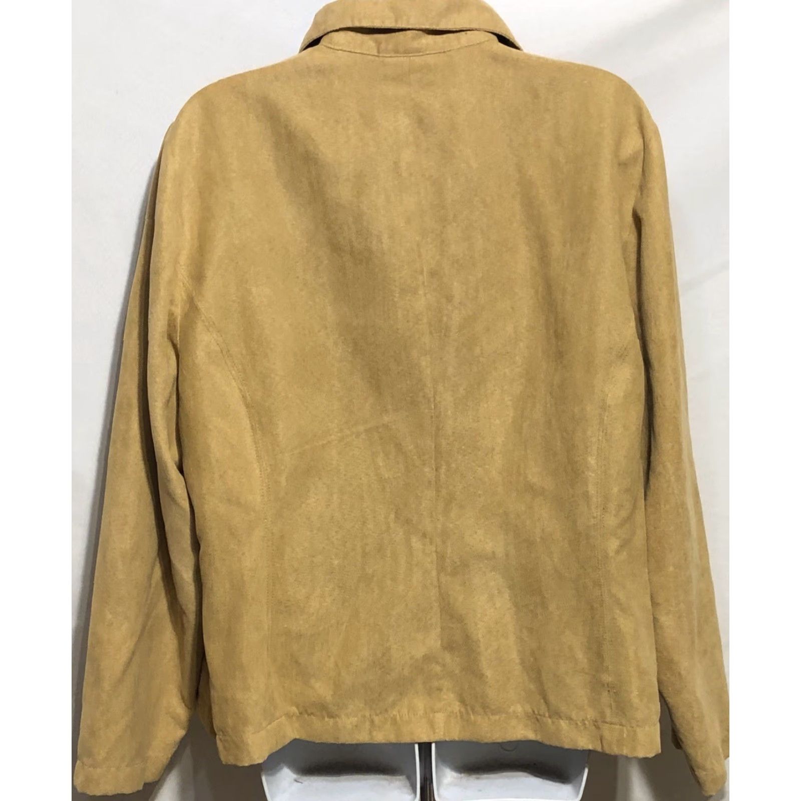 Vintage Studio Ease Button-Up Long Sleeve Micro Suede Top 18W Brown Casual Workwear Western Cotton Blend Shirt Womens Size XXL / US 16-18 / IT 52-54 - 4 Thumbnail