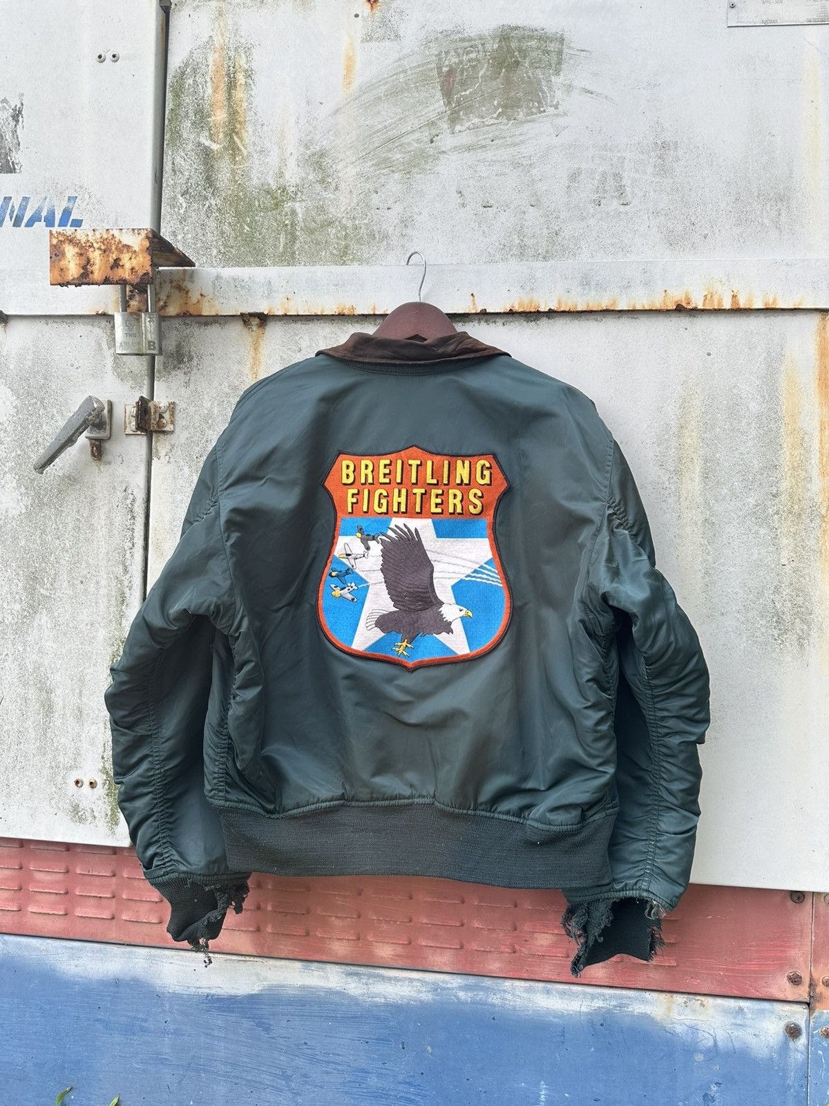 Alpha Industries 🪖Vintage THRASHED MA-1 Alpha Industries Bomber Jacket Size US L / EU 52-54 / 3 - 3 Thumbnail