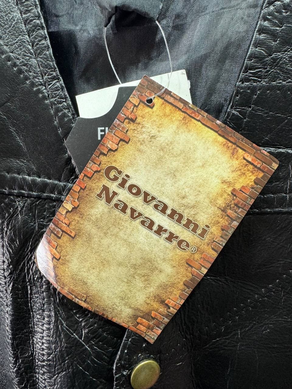 Vintage Giovanni Navarre Leather Biker Vest Jacket Size US L / EU 52-54 / 3 - 9 Thumbnail