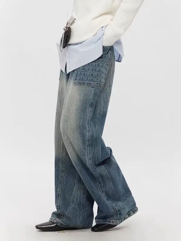 Jean Vintage straight wash street hip hop Y2K jeans Size US 28 / EU 44 - 5 Thumbnail