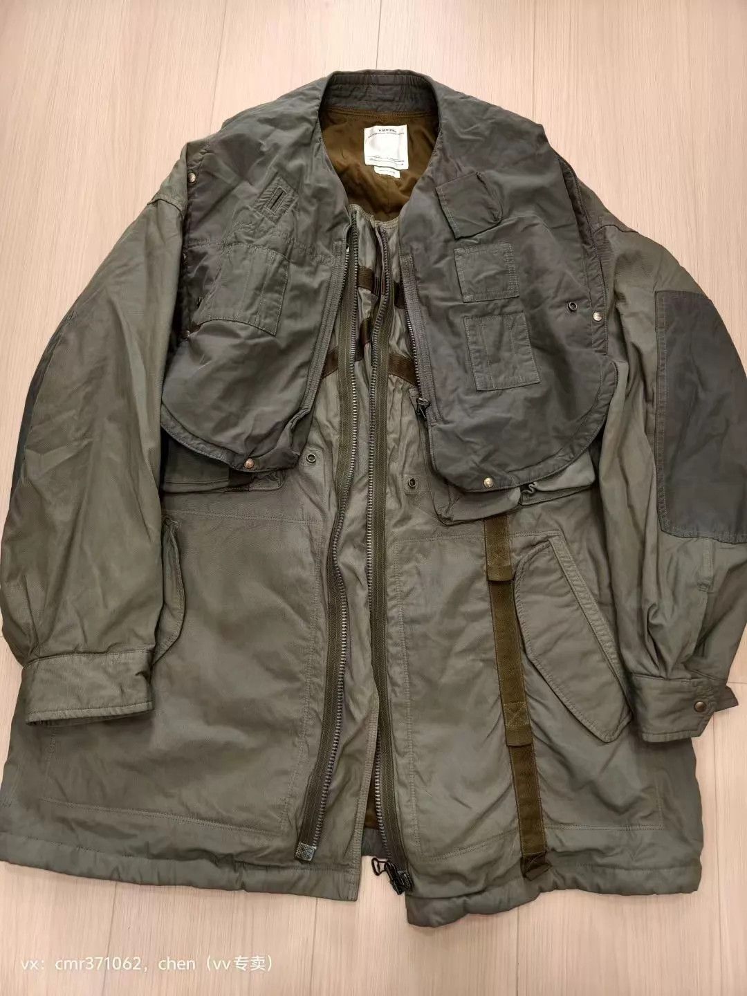 Visvim VISVIM Paratrooper Tadpole Olive2 2/3 Oversized Mud-Dyed Size US M / EU 48-50 / 2 - 6 Thumbnail