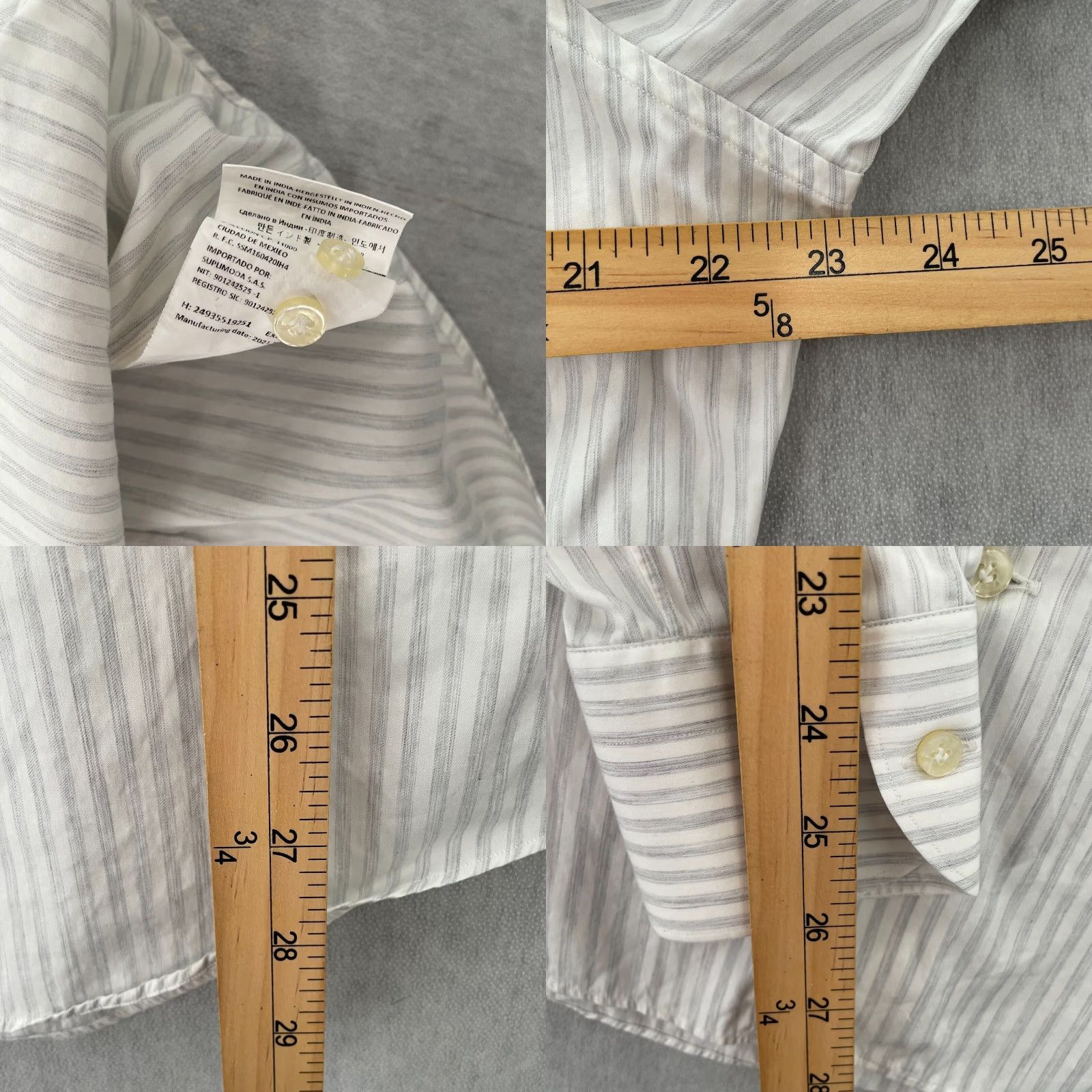 Suitsupply Vintage Suitsupply Shirt Men's Large White Gray Button-Up Long Sleeve Cotton Classic City 90s Size US L / EU 52-54 / 3 - 8 Thumbnail