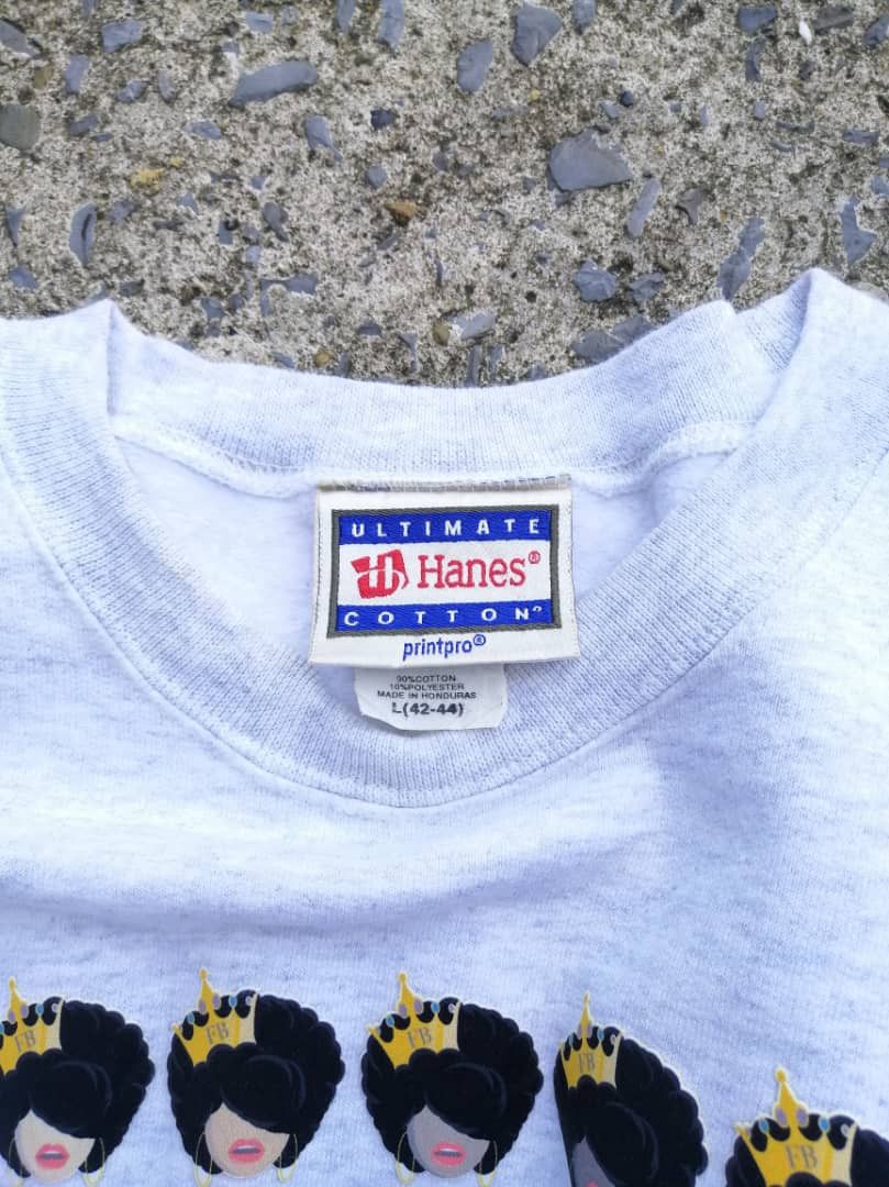Hanes × Vintage Vintage Hanes The Queens Sweatshirt Size US L / EU 52-54 / 3 - 6 Thumbnail