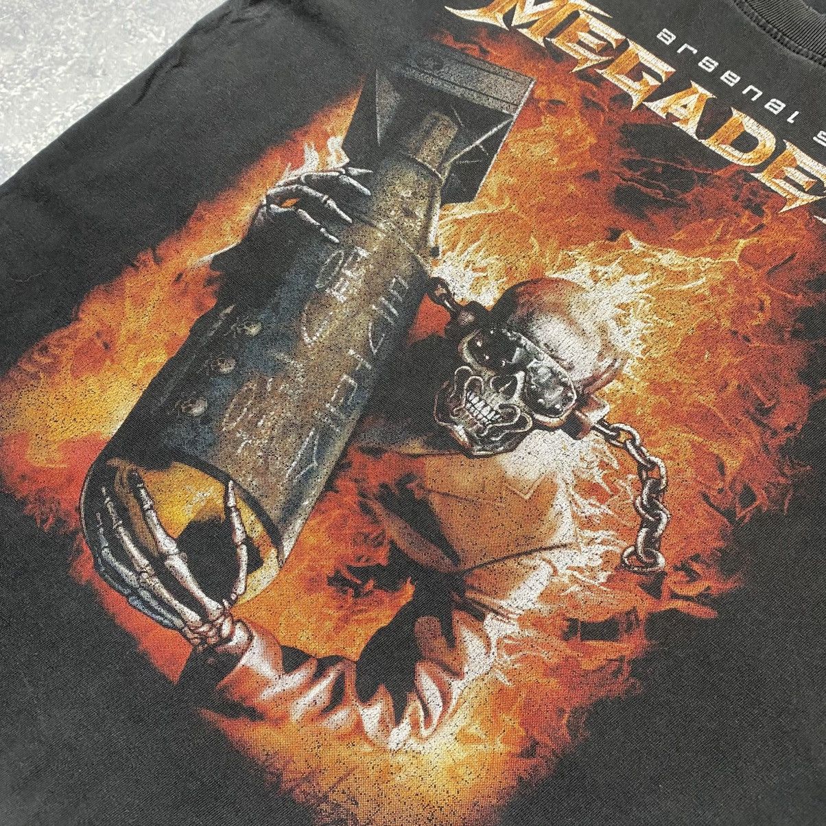 Band Tees Vintage Megadeth 90’s Arcenal of singl stitch the roxx tee Size US M / EU 48-50 / 2 - 4 Thumbnail