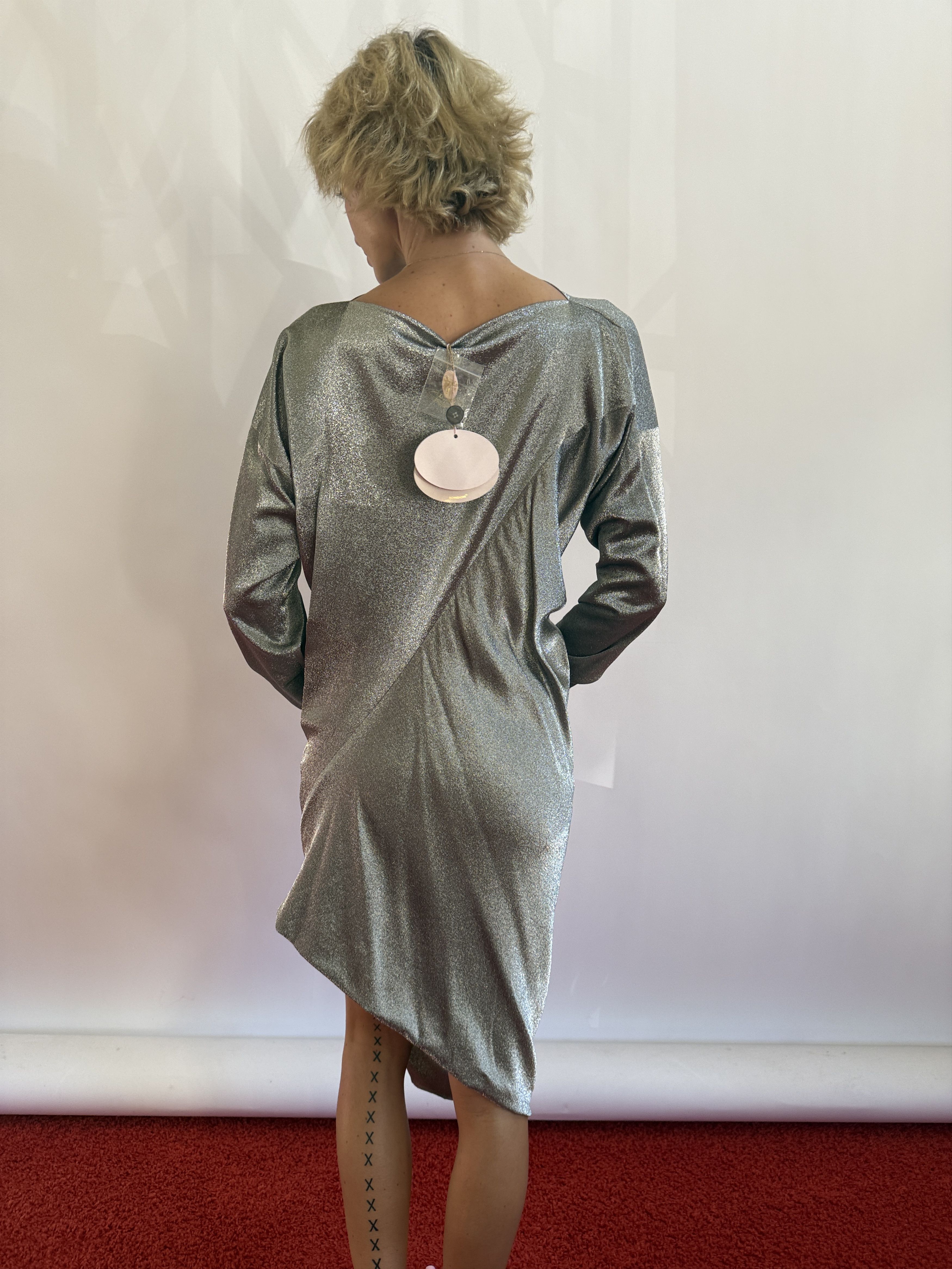 Vivienne Westwood 3105$ A/W 2014 NWT Silk Metallic Dress w/ Shorts Size XL / US 12-14 / IT 48-50 - 10 Thumbnail