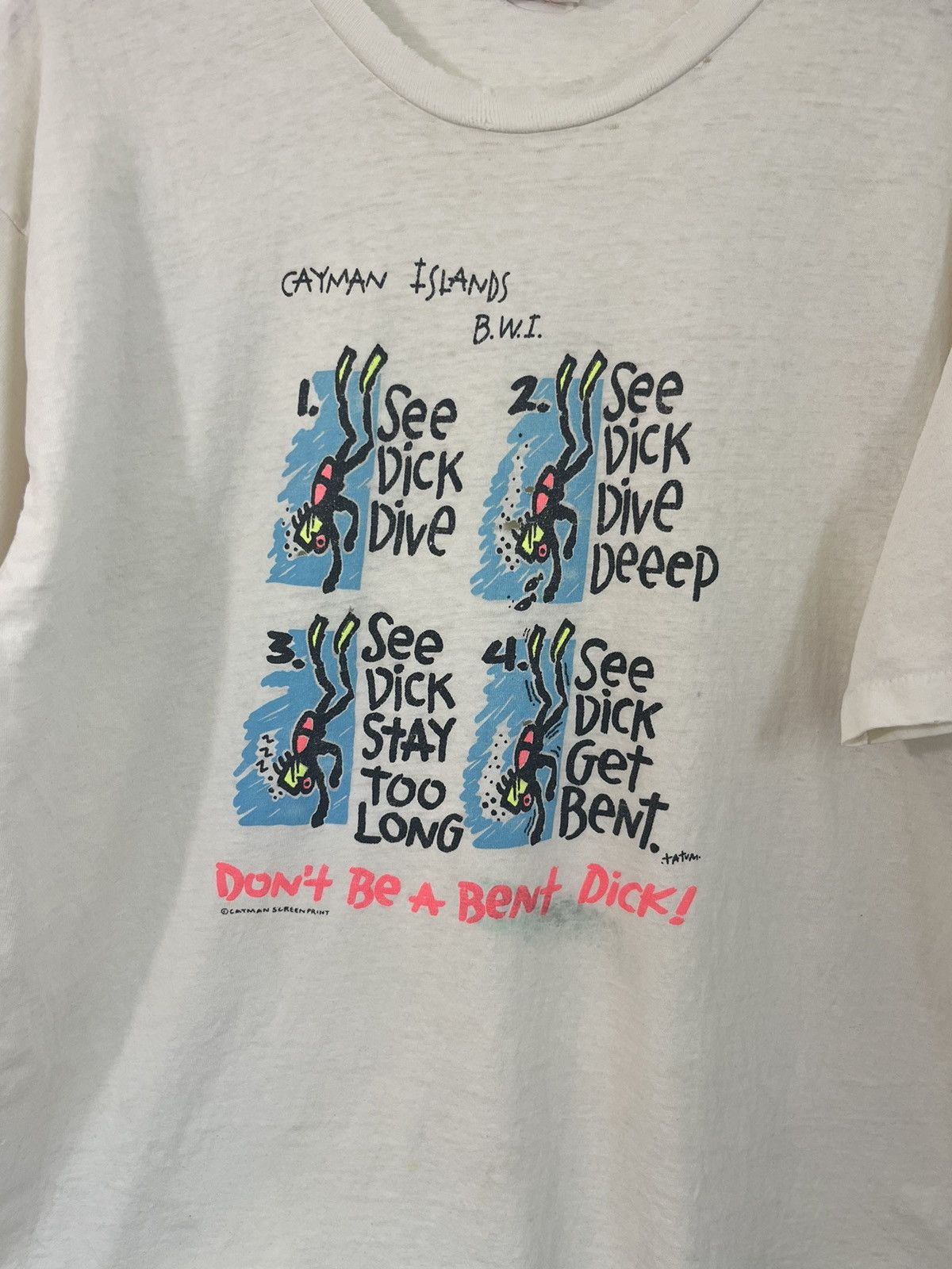 Vintage Single Stitch Sex Joke Thrashed Beach Tee Size US XL / EU 56 / 4 - 3 Thumbnail