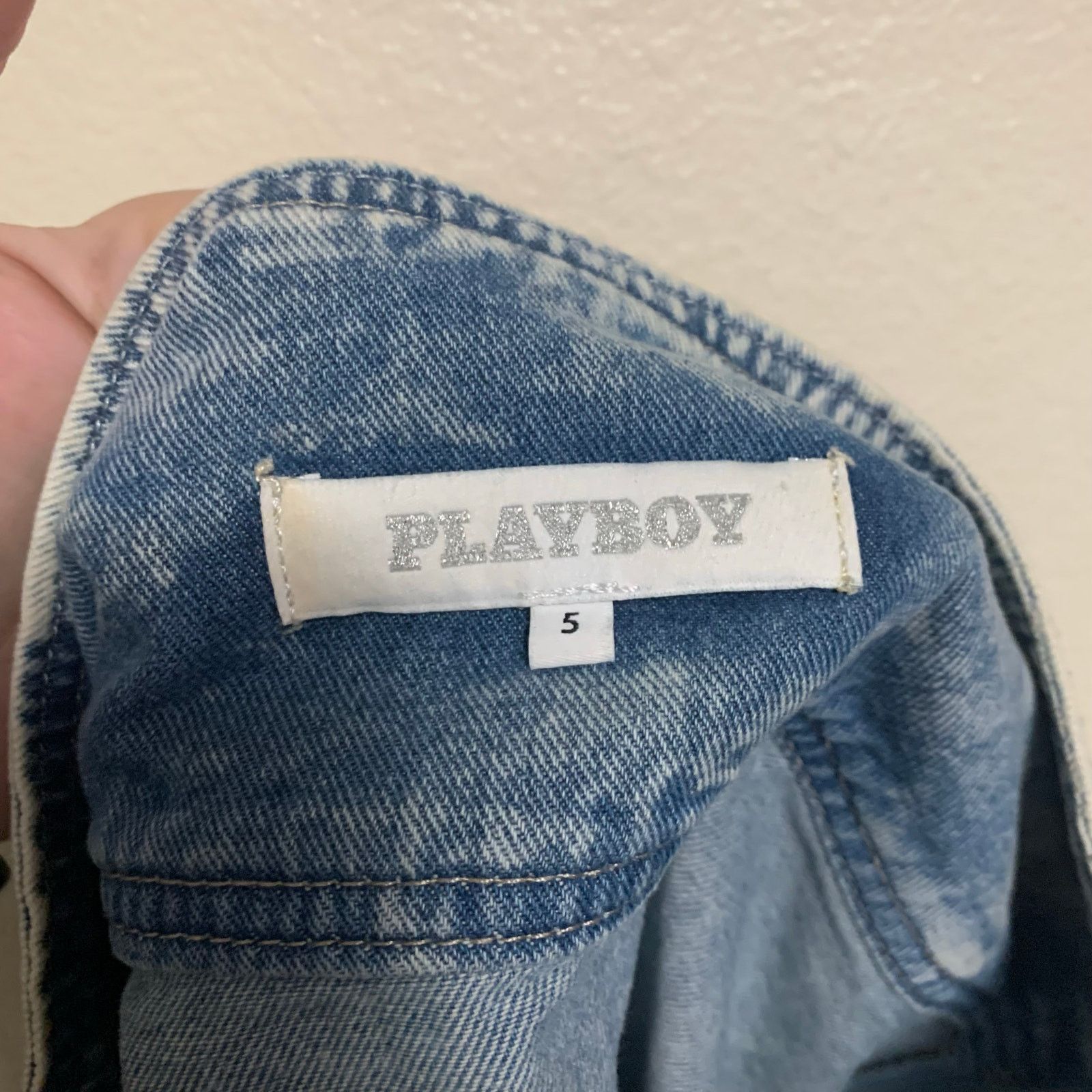 Playboy Playboy Embordered Demin Bow Tie Demim Skirt Womens Size 5 Size 27" / US 4 / IT 40 - 4 Thumbnail