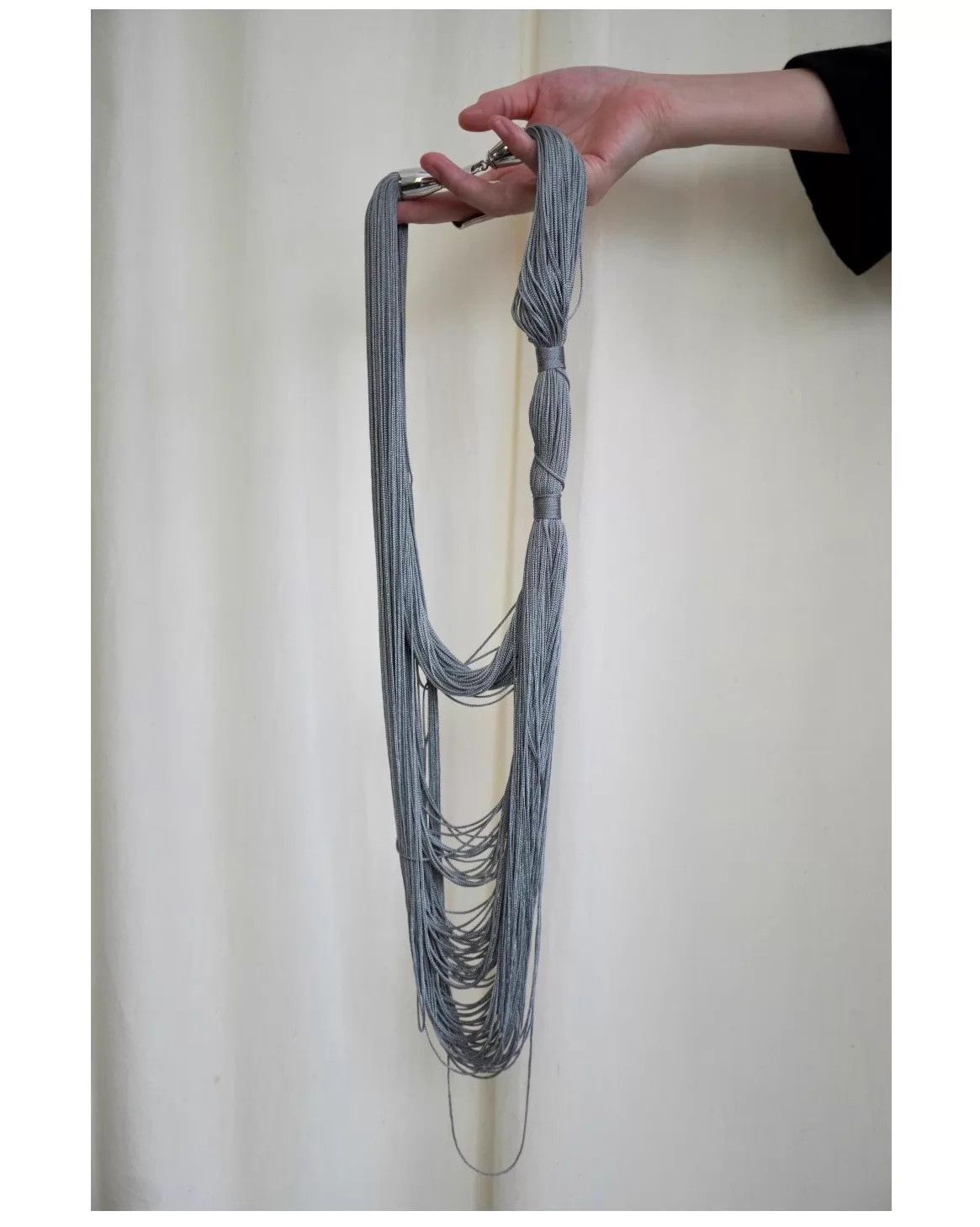 Maison Margiela Margiela 2000s Gray Cotton Necklace Size ONE SIZE - 2 Thumbnail