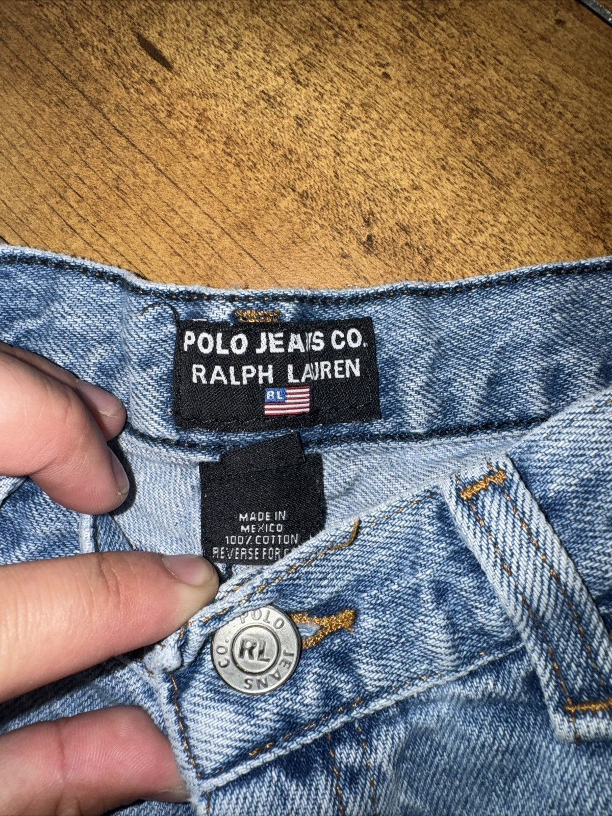 Designer × Polo Ralph Lauren × Vintage Vintage Ralph Lauren Denim Shorts Blue Size 36" / US 14 / IT 50 - 2 Thumbnail