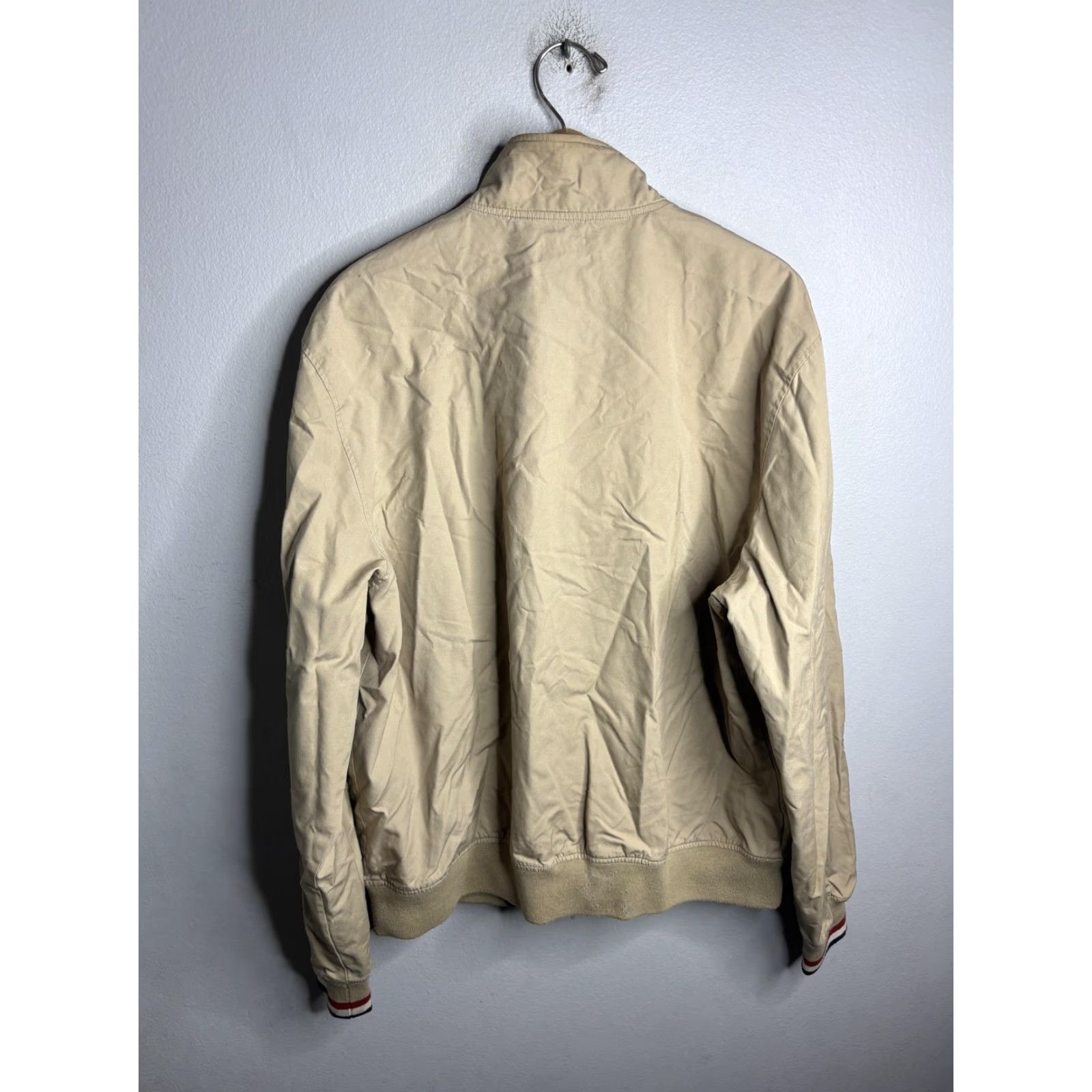 Lacoste Lacoste LIVE Jacket Mens Large Beige Cotton Bomber Full Zip Lined Logo Casual Size US L / EU 52-54 / 3 - 5 Thumbnail
