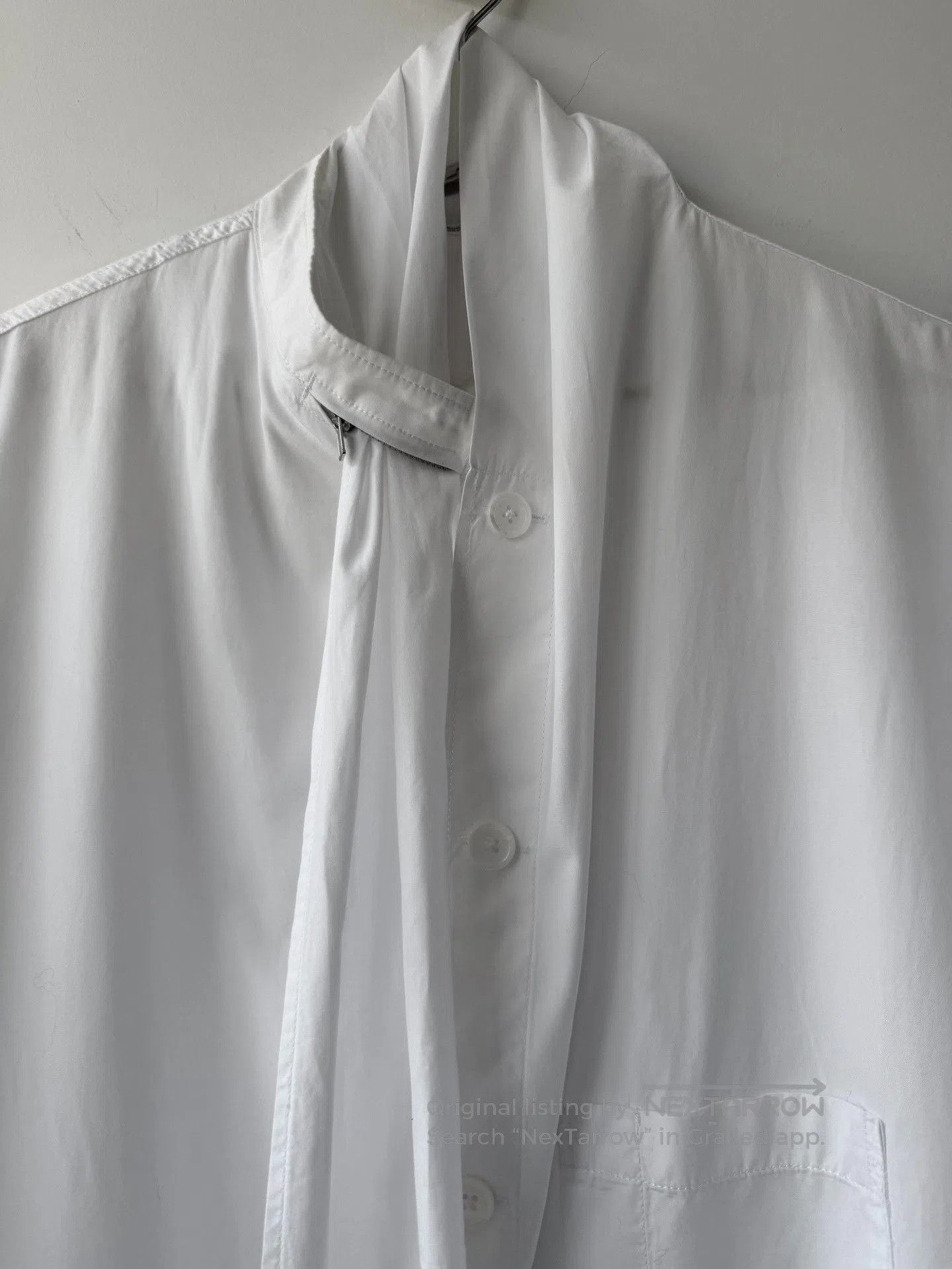 Yohji Yamamoto Yohji Yamamoto Pour Homme 19SS Floating Collar Long Coat. Size US XL / EU 56 / 4 - 2 Thumbnail