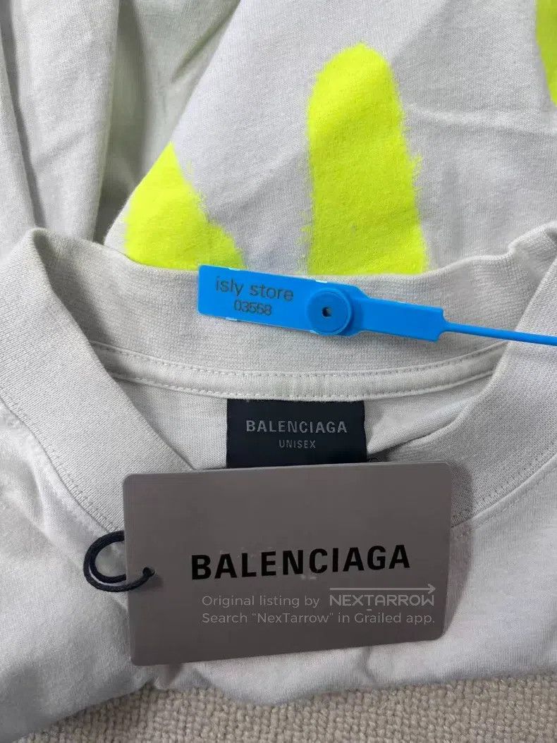 Balenciaga Balenciaga Solid Round Neck Printed Embroidery T-Shirt Size US XXS / EU 40 - 4 Thumbnail