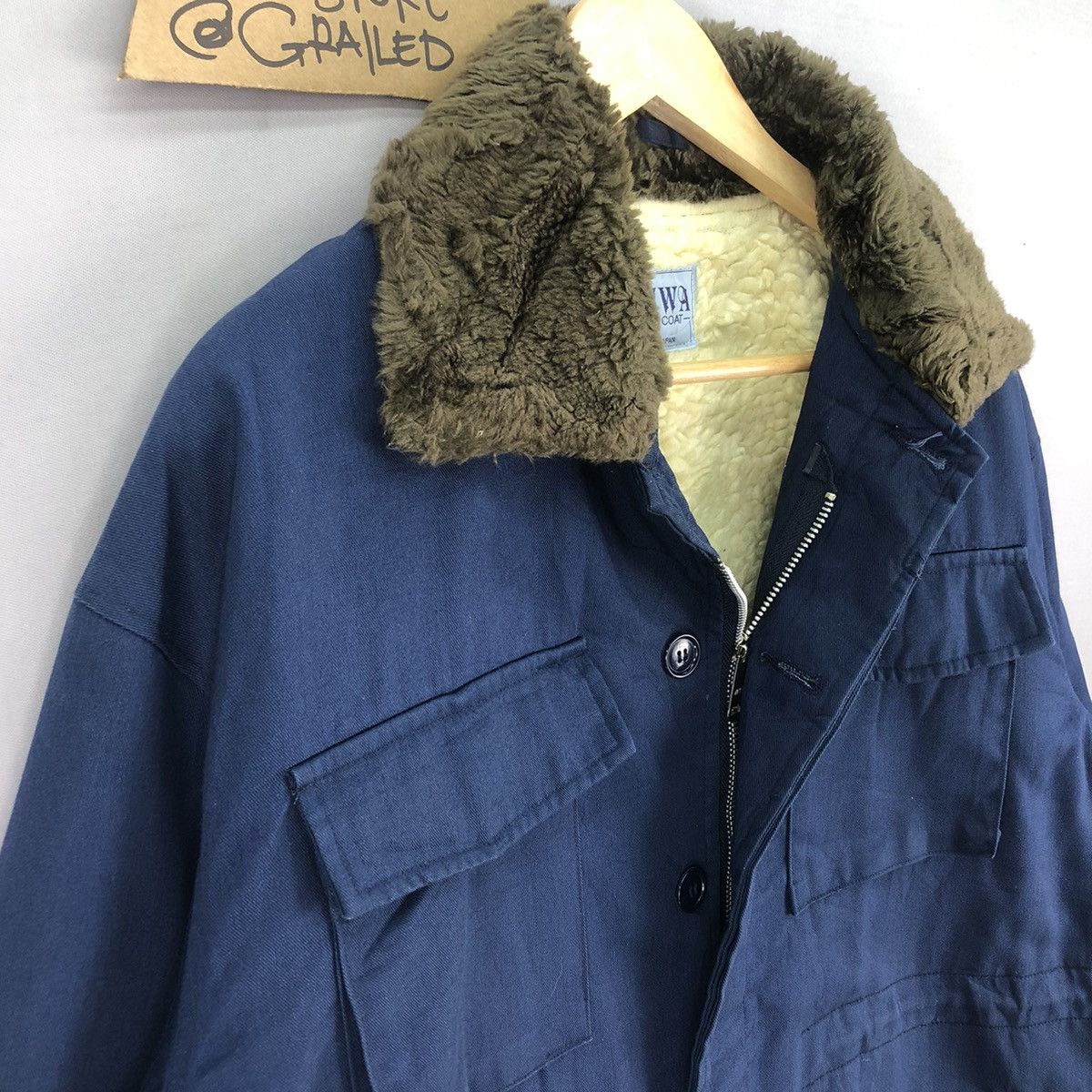 Japanese Brand Vintage Meiwa Winter Coat Workwear Jacket Size US L / EU 52-54 / 3 - 2 Thumbnail