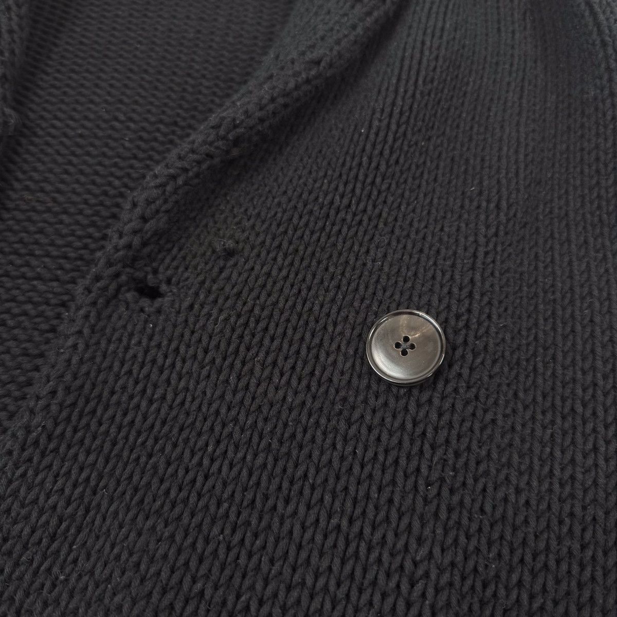 Ralph Lauren Black Label RALPH LAUREN BLACK LABEL Cotton Knit Shawl Collar Cardigan Size US S / EU 44-46 / 1 - 7 Thumbnail