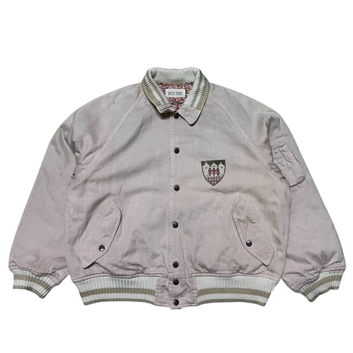 Japanese Brand Quatae Saisons Japanese Brand Bomber Jacket distresse Size US L / EU 52-54 / 3 - 1 Thumbnail