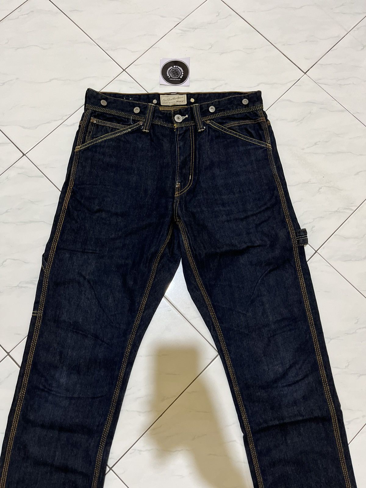 Avirex 🔥 Avirex Indigo Carpenter Denim Pants Size US 31 - 2 Thumbnail