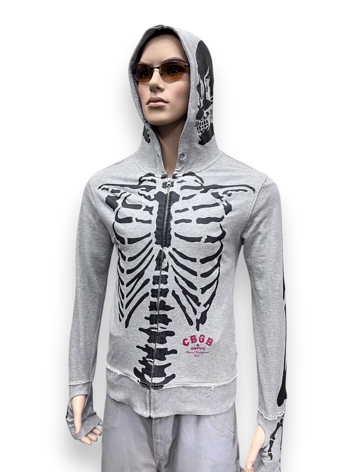 Undercover 💀CBGB HOME OF UNDERGROUND ROCK Skeleton Skull Zipper Hoodie Size US S / EU 44-46 / 1 - 3 Thumbnail