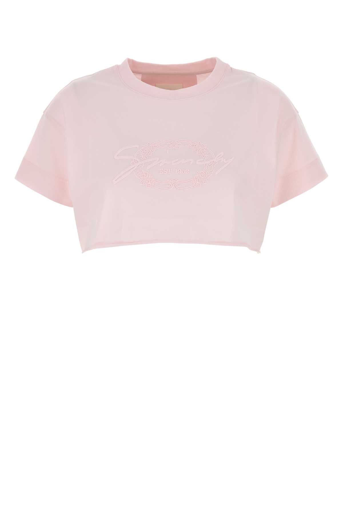 Givenchy Pastel Pink Cotton Crop-Top Size S / US 4 / IT 40 - 1 Thumbnail