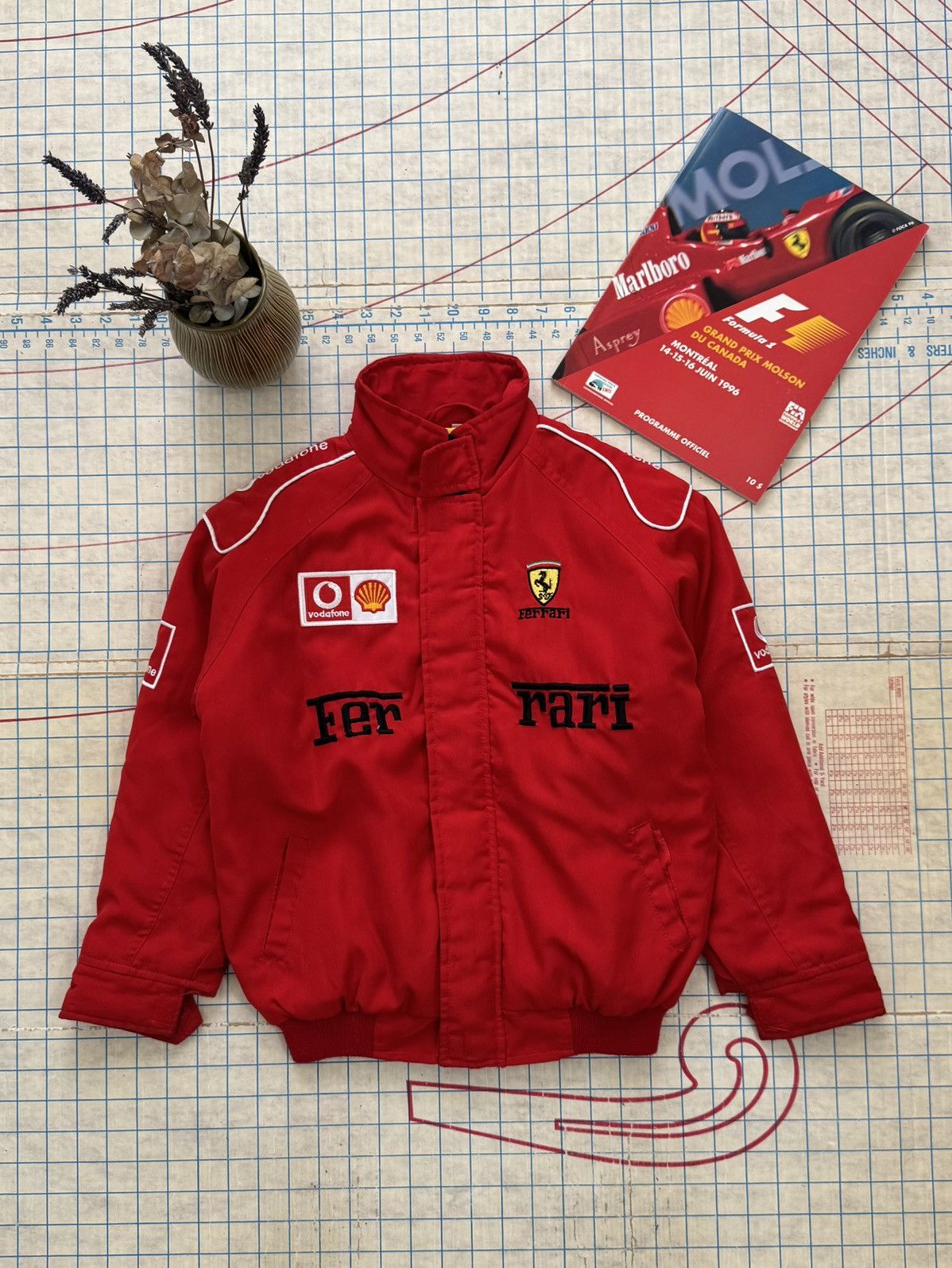 Ferrari Vintage Ferrari Nice Man Youth XL Racing Jacket Red 90’s Size US XXS / EU 40 - 1 Thumbnail