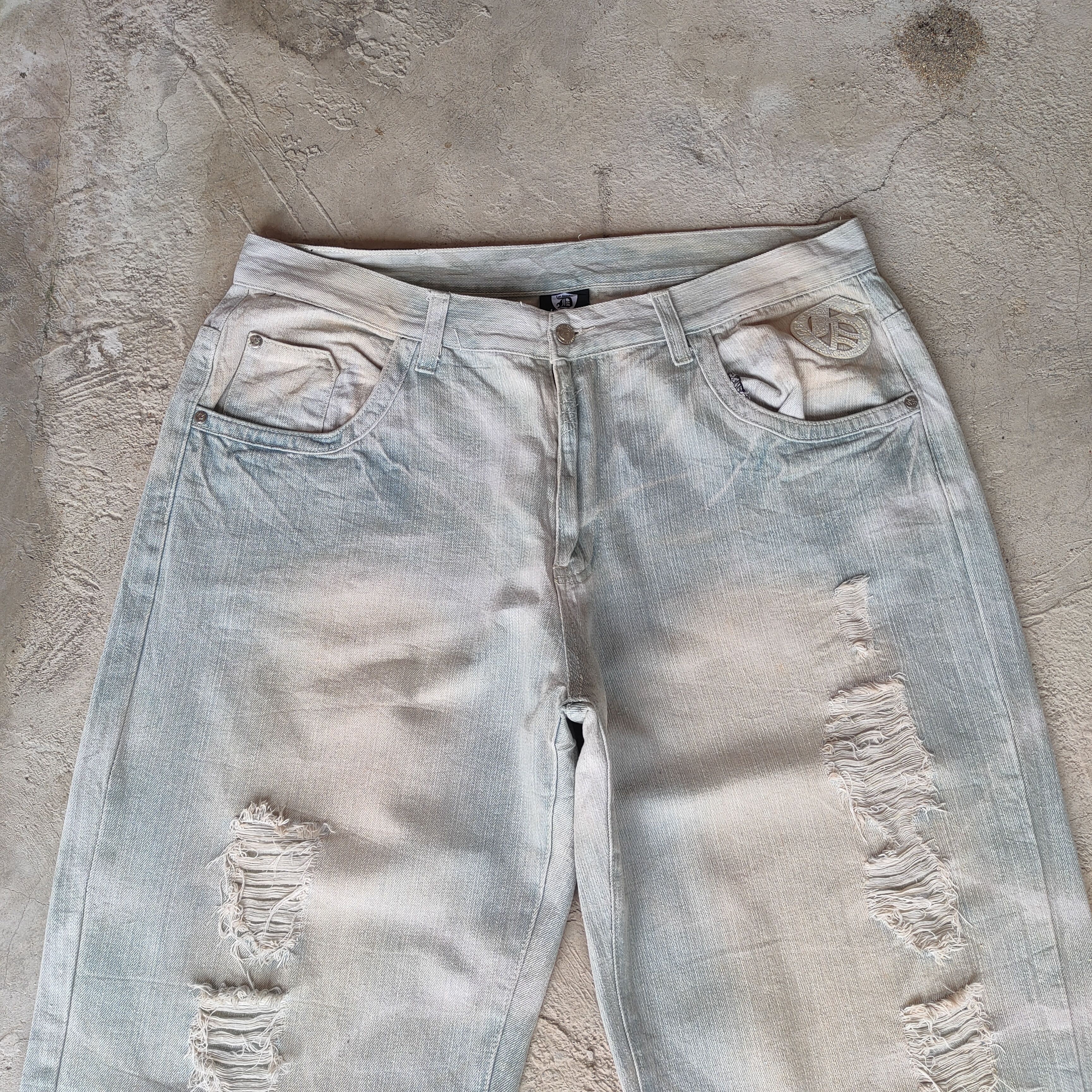 Jean × Vintage W40 DOP DENIM FADED DISTRESSED JEANS PANTS Size US 40 / EU 56 - 3 Thumbnail