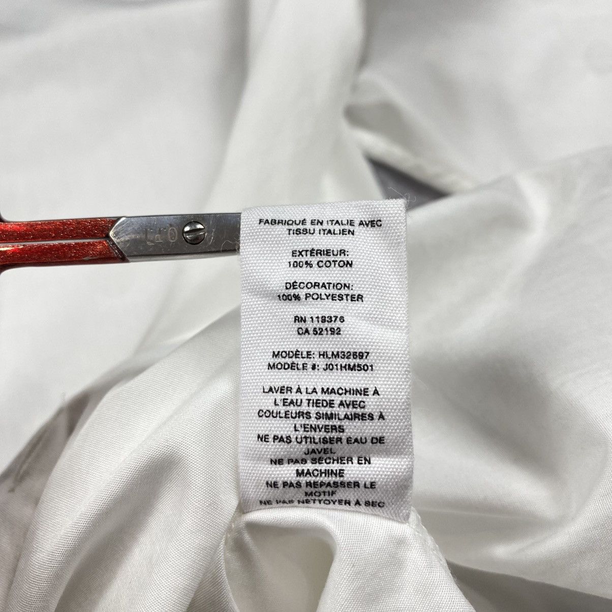 Helmut Lang Helmut Lang Silver Back Print Shirt White Classic Men Size M Size US M / EU 48-50 / 2 - 11 Thumbnail
