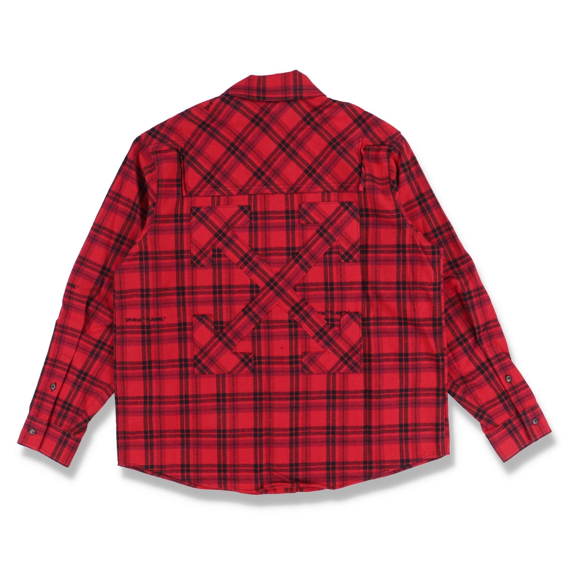 Off-White Red Check Arrows Logo Flannel Shirt Size US XS / EU 42 / 0 - 8 Thumbnail