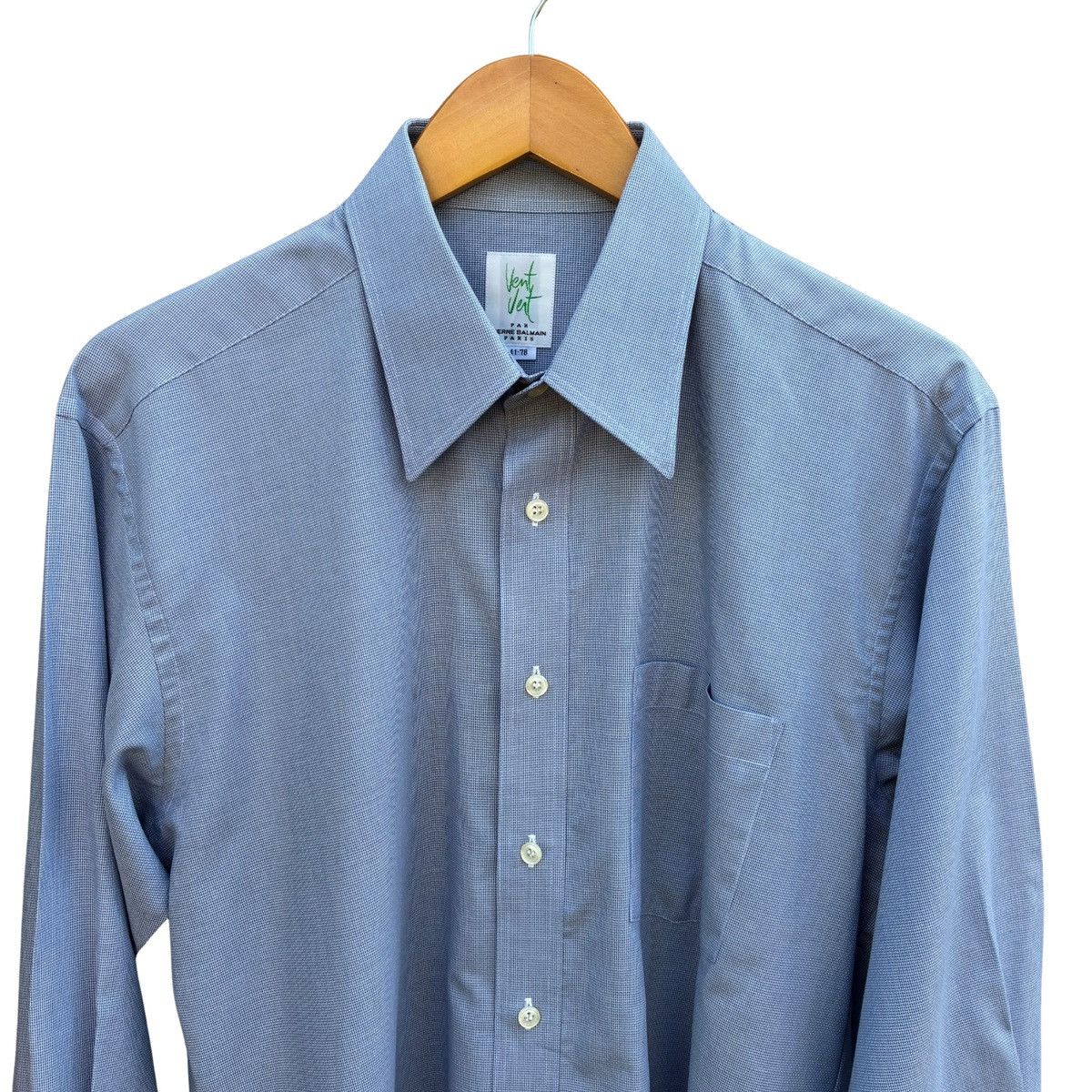 Pierre Balmain Pierre Balmain Paris Vent Vert Gingham Check Dress Shirt Size US XL / EU 56 / 4 - 3 Thumbnail