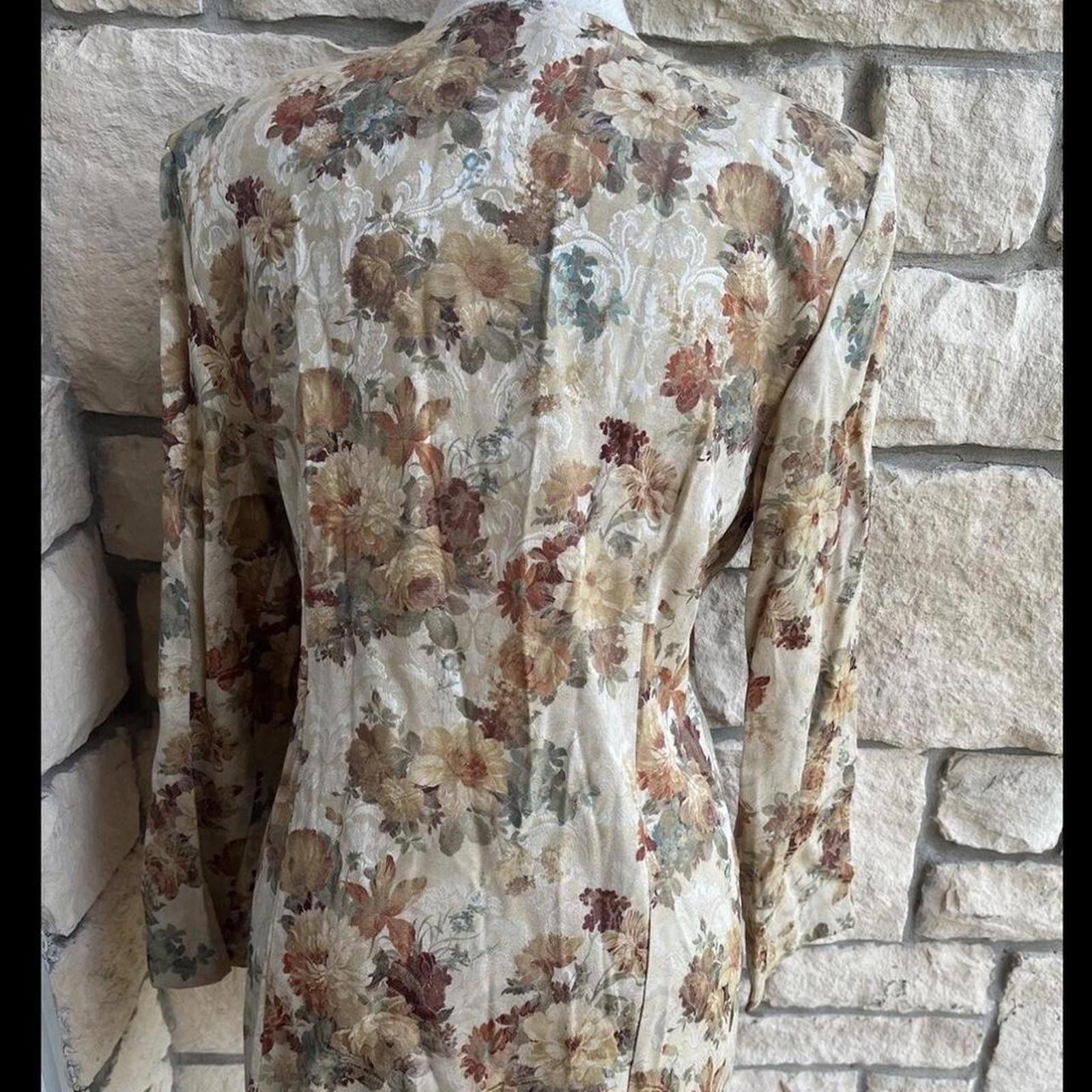 Other Vintage Requirements Blazer Jacket Floral Tapestry Retro Size M / US 6-8 / IT 42-44 - 3 Thumbnail