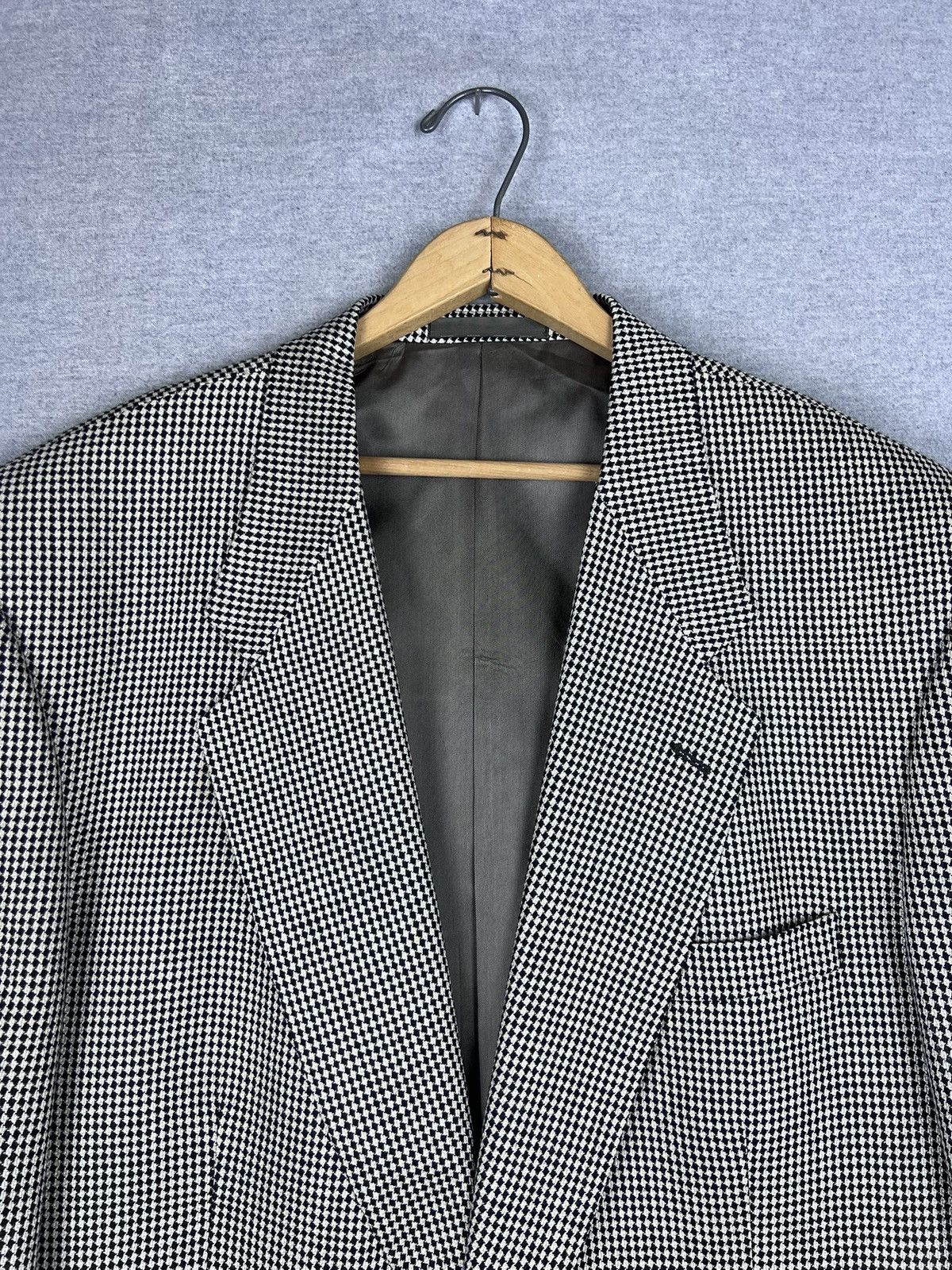 Givenchy Vintage Givenchy Monsieur Suit Jacket Mens 46 R houndstooth Size 46R - 1 Thumbnail