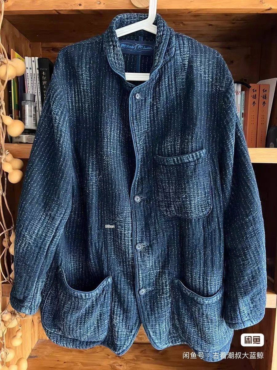 Porter Classic Porter Classic Indigo Sashiko Suit Jacket Size US M / EU 48-50 / 2 - 5 Thumbnail
