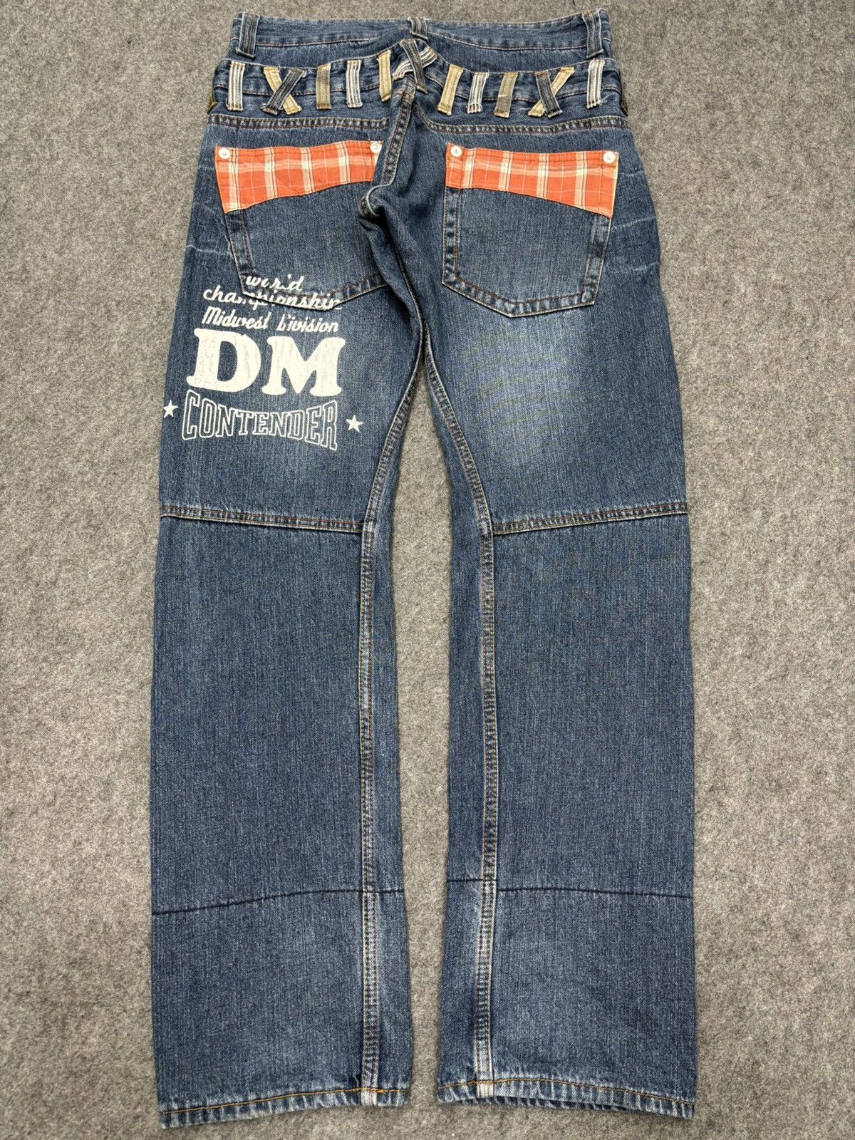 Japanese Brand 💥Double Waist💥Insane Dominate Twisted Leg Denim F653 Size US 32 / EU 48 - 21 Thumbnail
