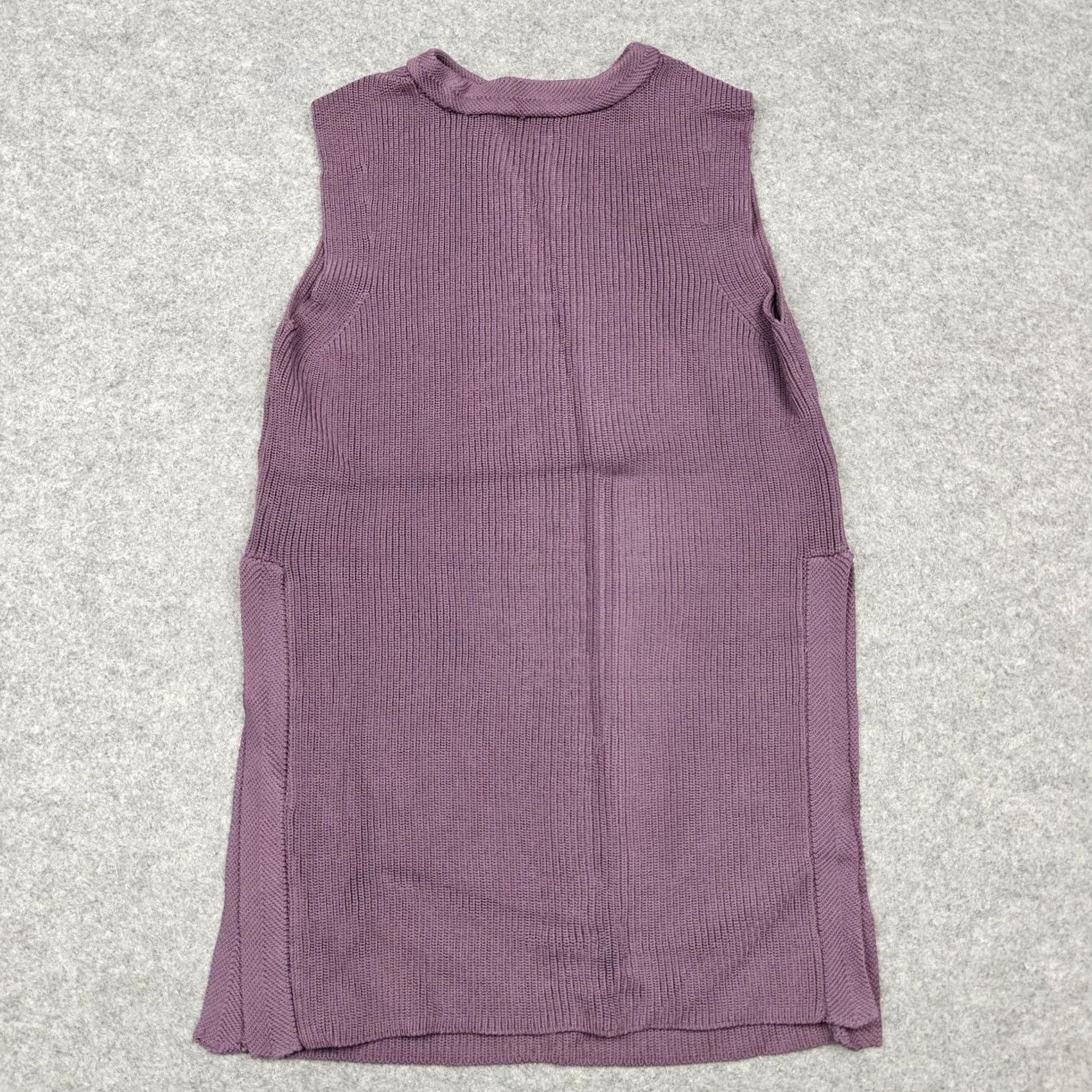 Vintage Wilfred Sweater Dress Womens S Purple Knit Sleeveless Mini Fall Winter Ribbed Clothing Shirt? Size S / US 4 / IT 40 - 7 Thumbnail