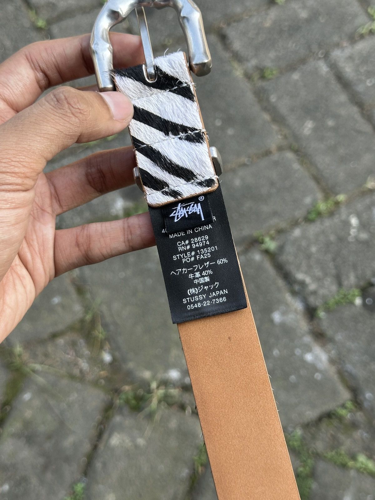 Stussy Stussy Bamboo buckle belts "Zebra pattern" Size ONE SIZE - 5 Thumbnail