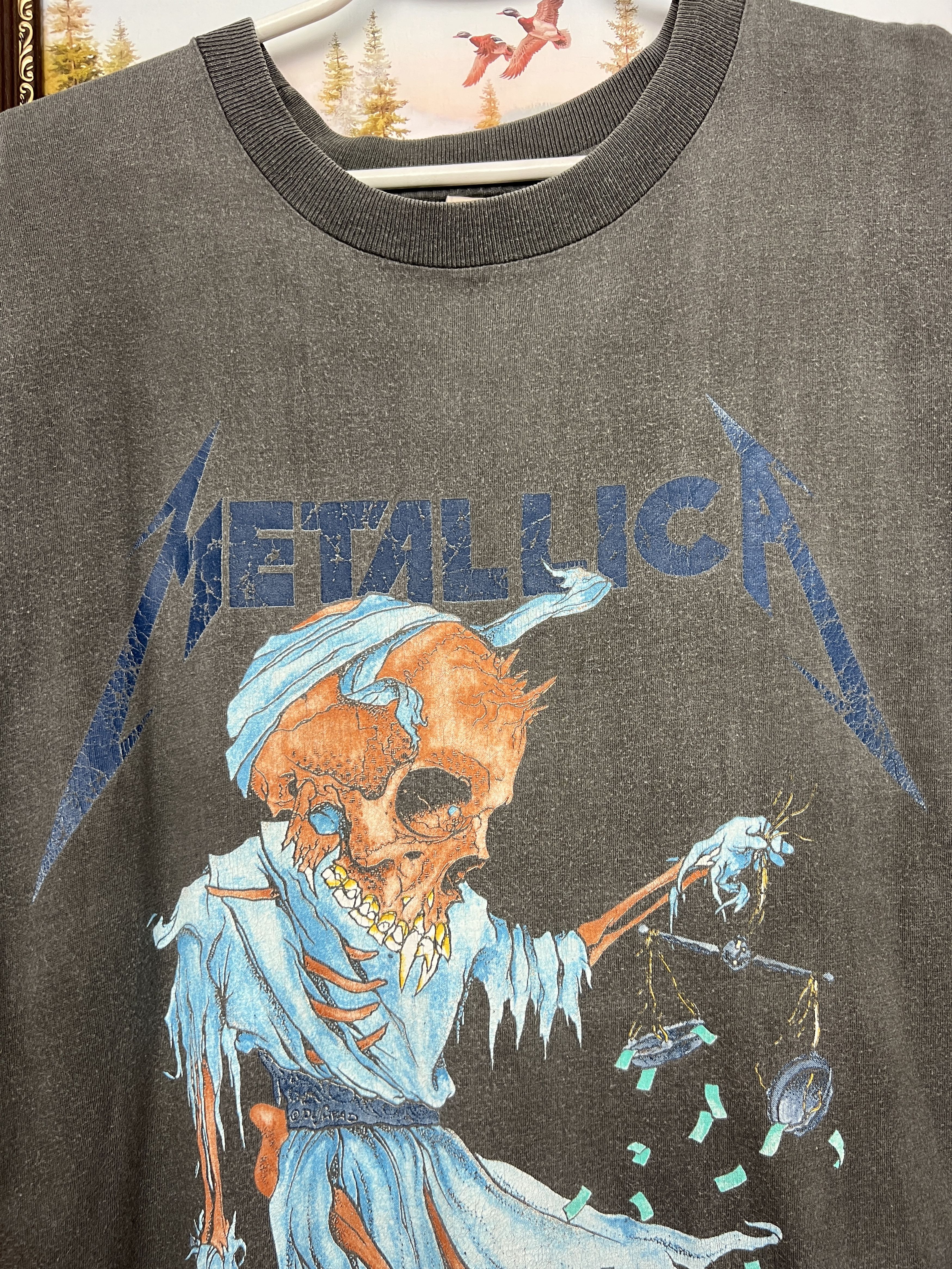 Vintage Vintage 1989 Metallica Their Money Tips Tee Shirt Size US M / EU 48-50 / 2 - 5 Thumbnail