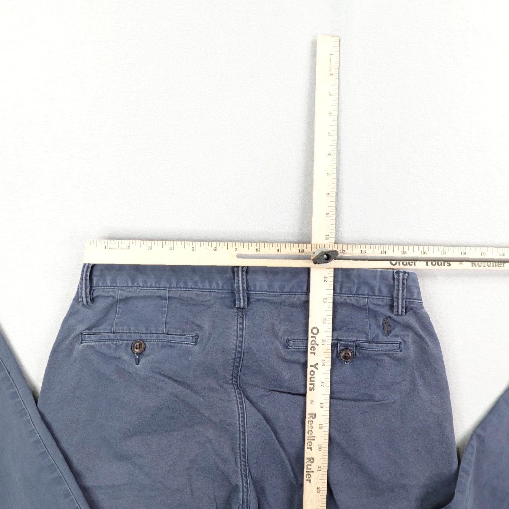 Polo Ralph Lauren POLO RALPH LAUREN Pants Mens 33x32 Blue Chino Cotton Twill Stretch Pony Logo Classic Size US XS / EU 42 / 0 - 7 Thumbnail