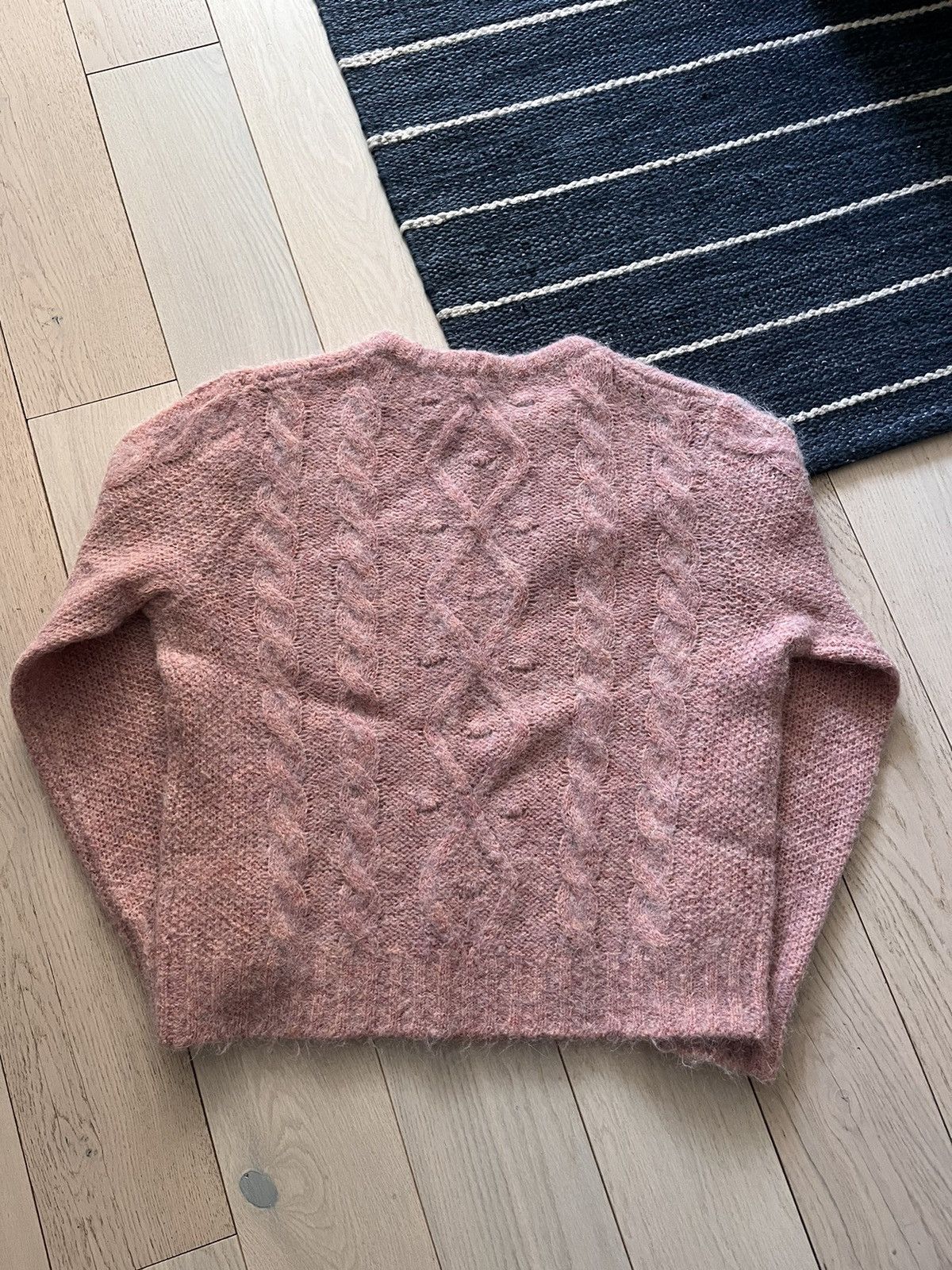 CMMN SWDN Cmmn Swdn Cropped Mohair Cableknit Sweater Size US M / EU 48-50 / 2 - 5 Thumbnail