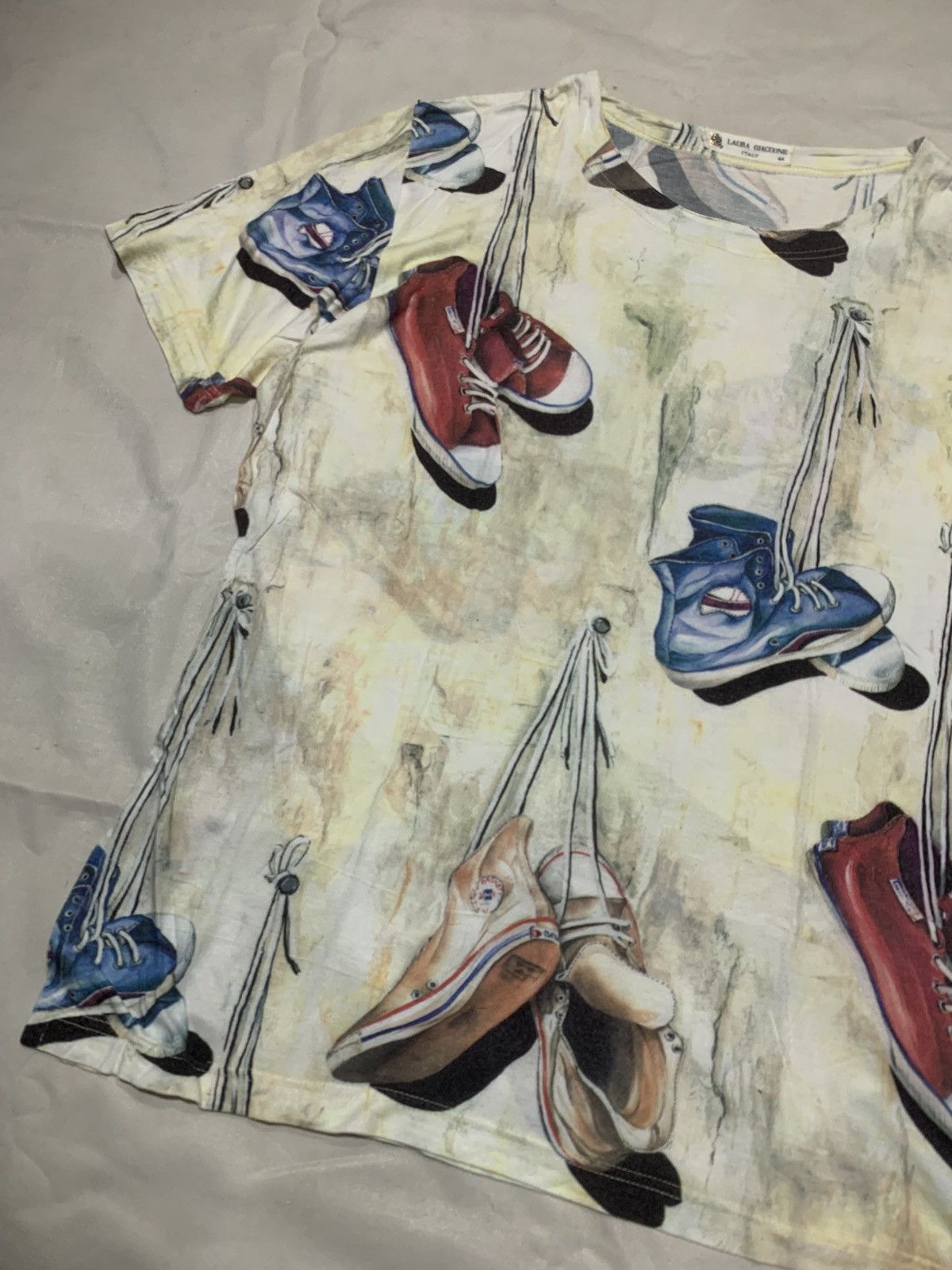 Hysteric Glamour × Supreme Laura Giacone AOP Vintage Shoes Style Tee Size US L / EU 52-54 / 3 - 3 Thumbnail