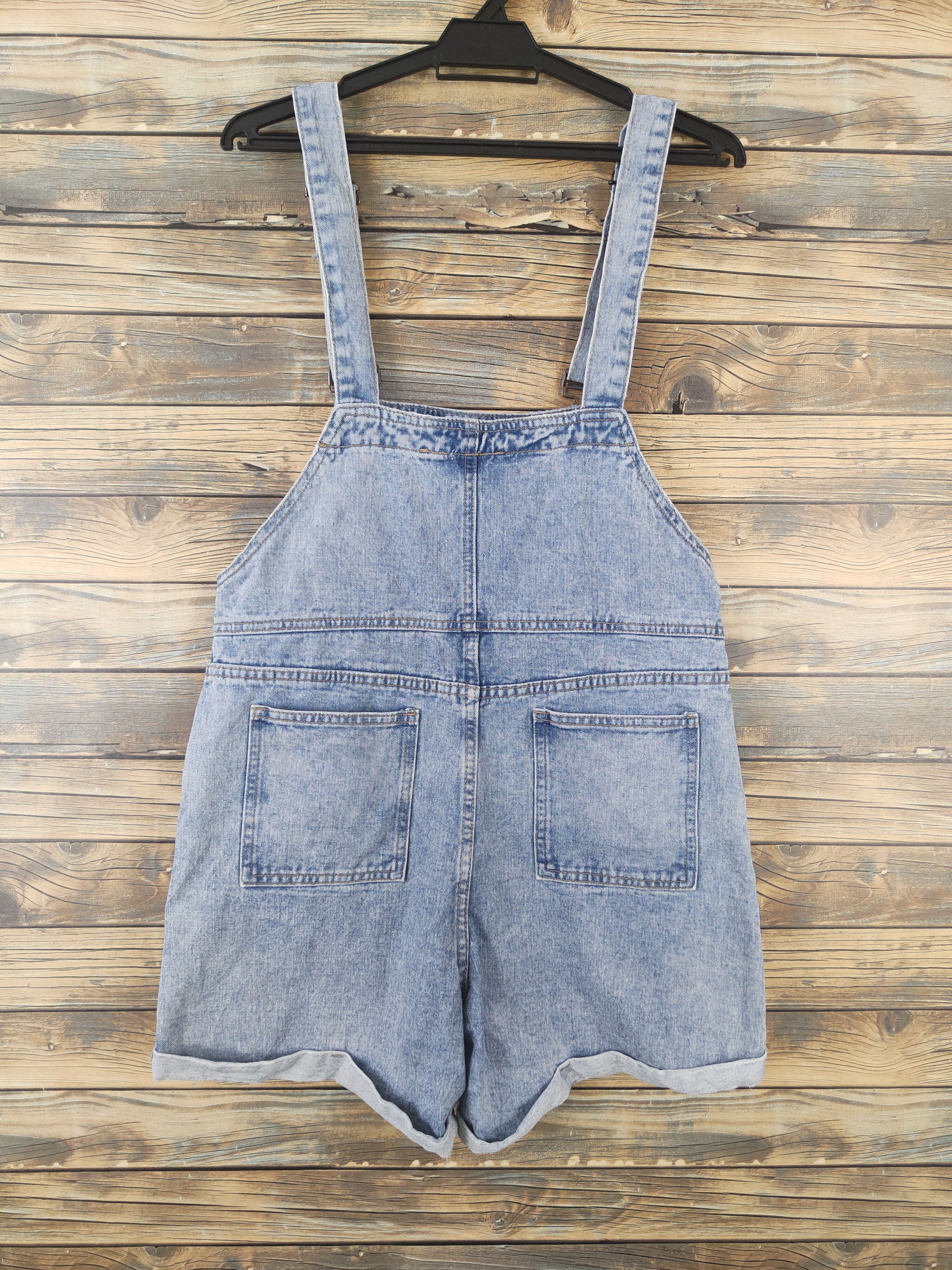 Japanese Brand × Vintage Vintage Japanese Brand Blue Denim Shortall Jumpsuits Size 34" / US 12 / IT 48 - 5 Thumbnail