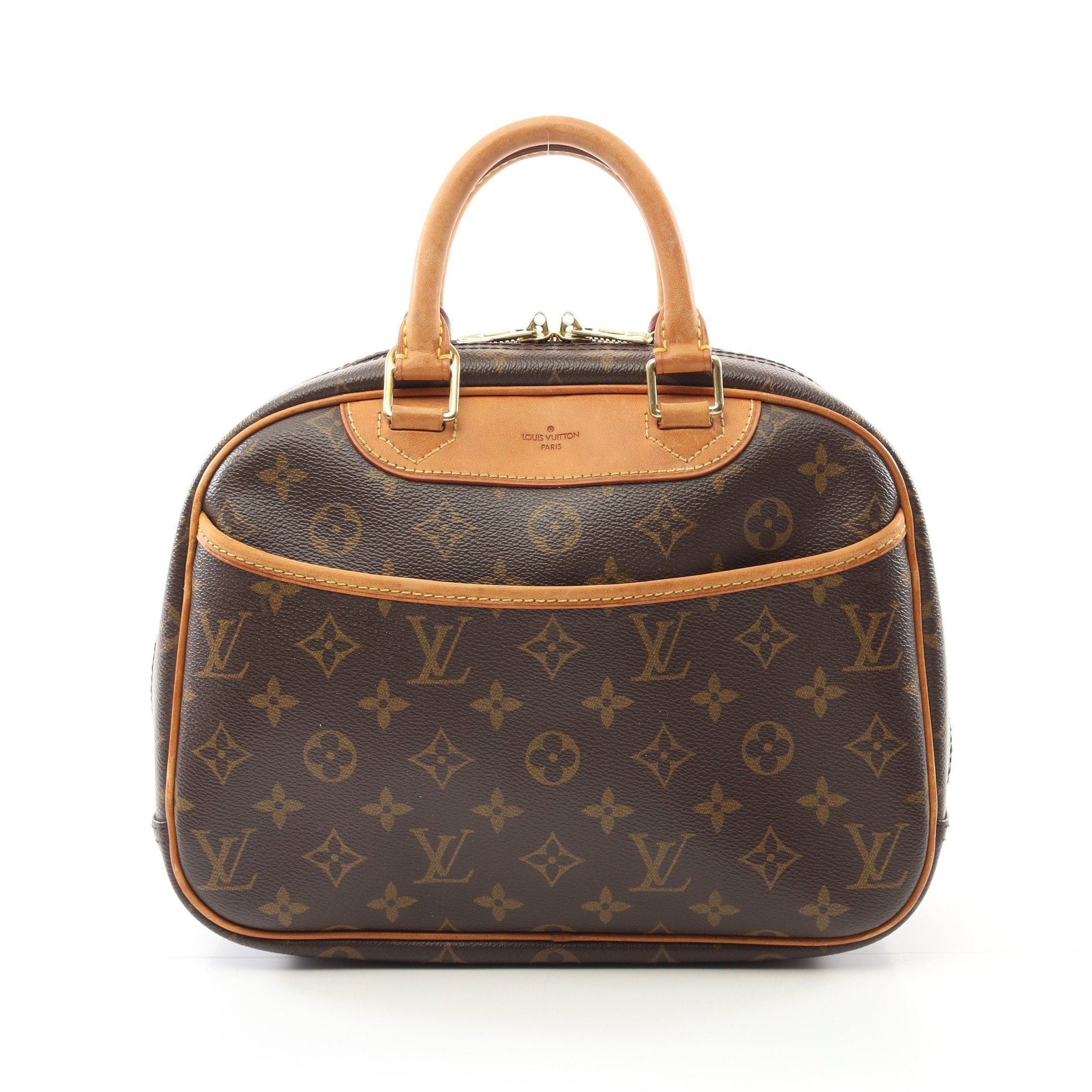 Louis Vuitton Louis Vuitton Trouville Monogram Handbag Leather Brown Size ONE SIZE - 1 Thumbnail