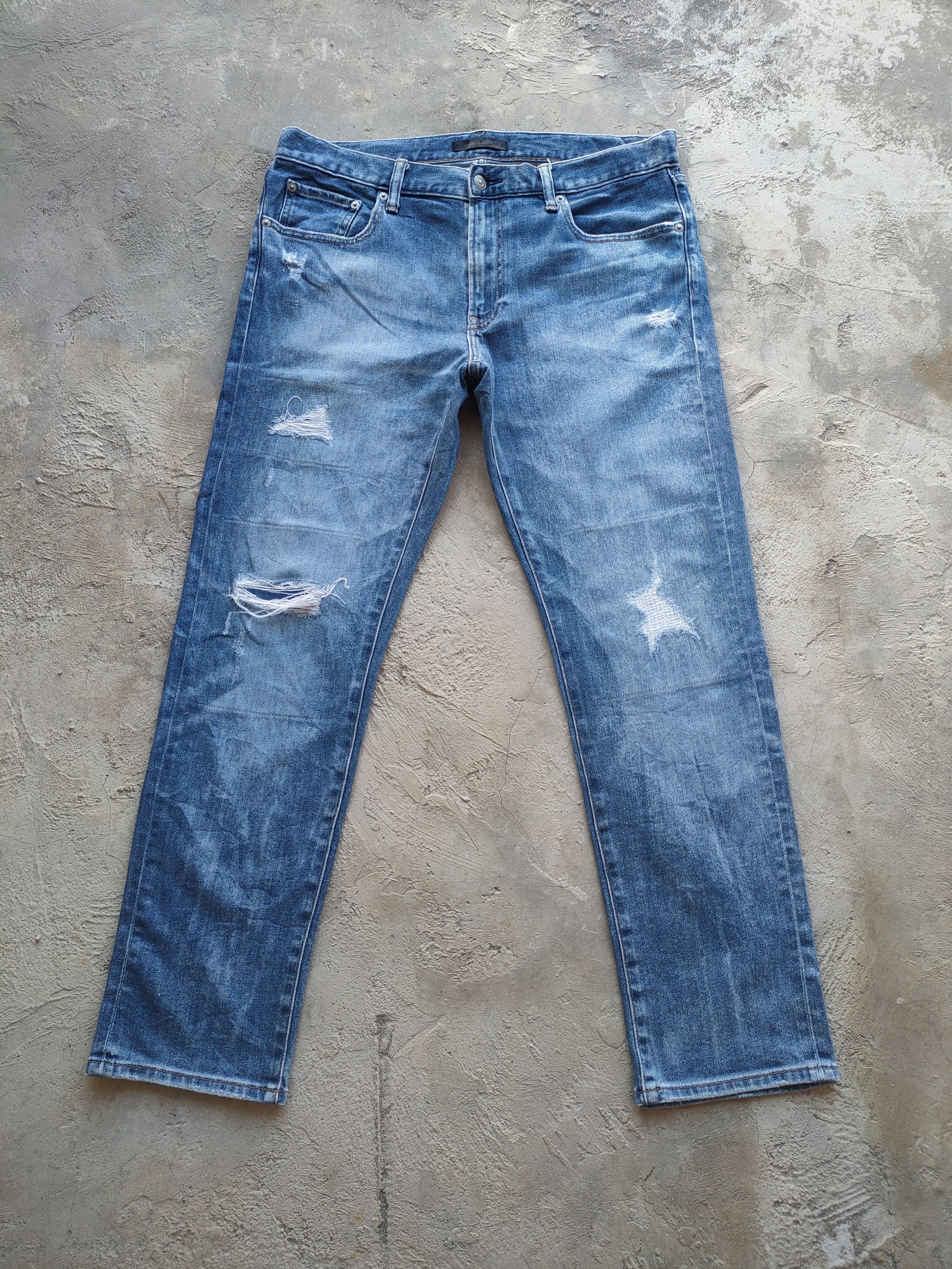 Japanese Brand W35 VINTAGE JAPANESE DISTRESSED FADED JEANS PANTS Size US 35 - 1 Thumbnail