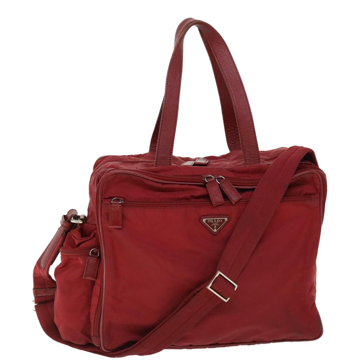 PRADA Boston Bag Nylon Red