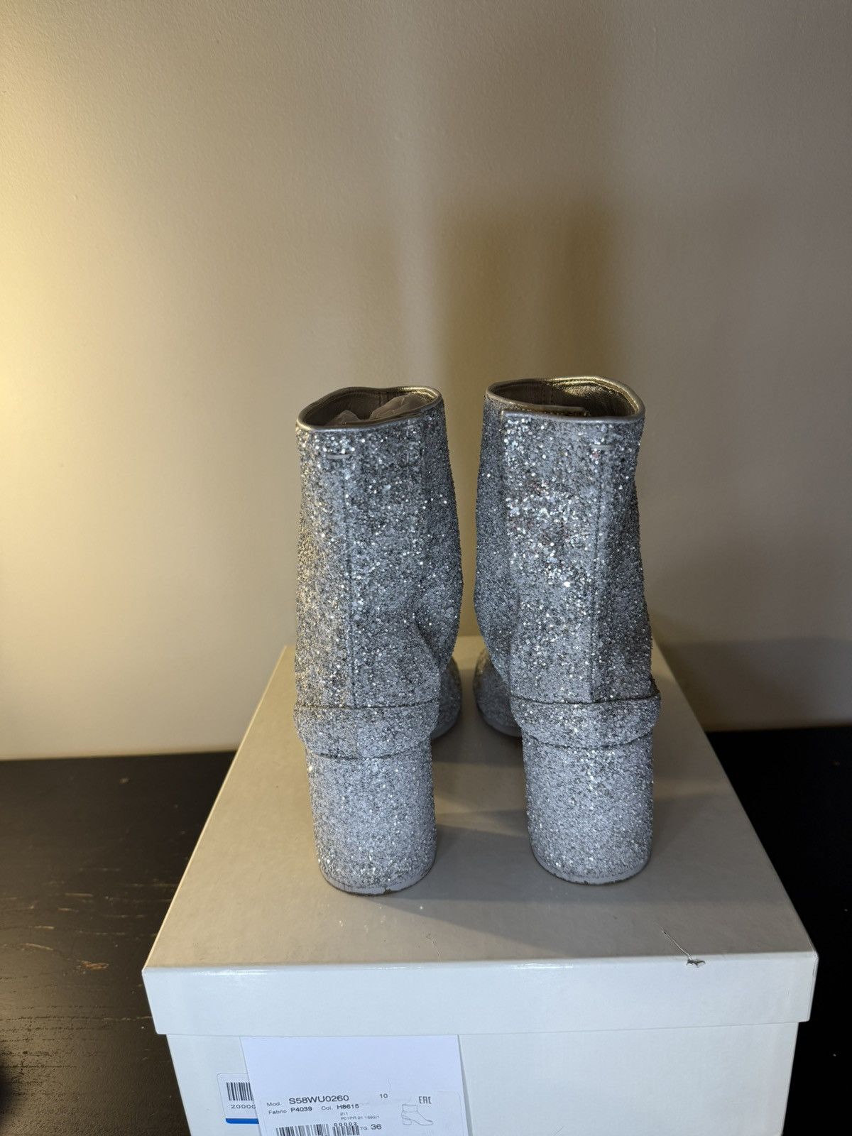Maison Margiela Maison Margiela Tabi Glitter Sock Boots Size US 6 / IT 36 - 2 Thumbnail